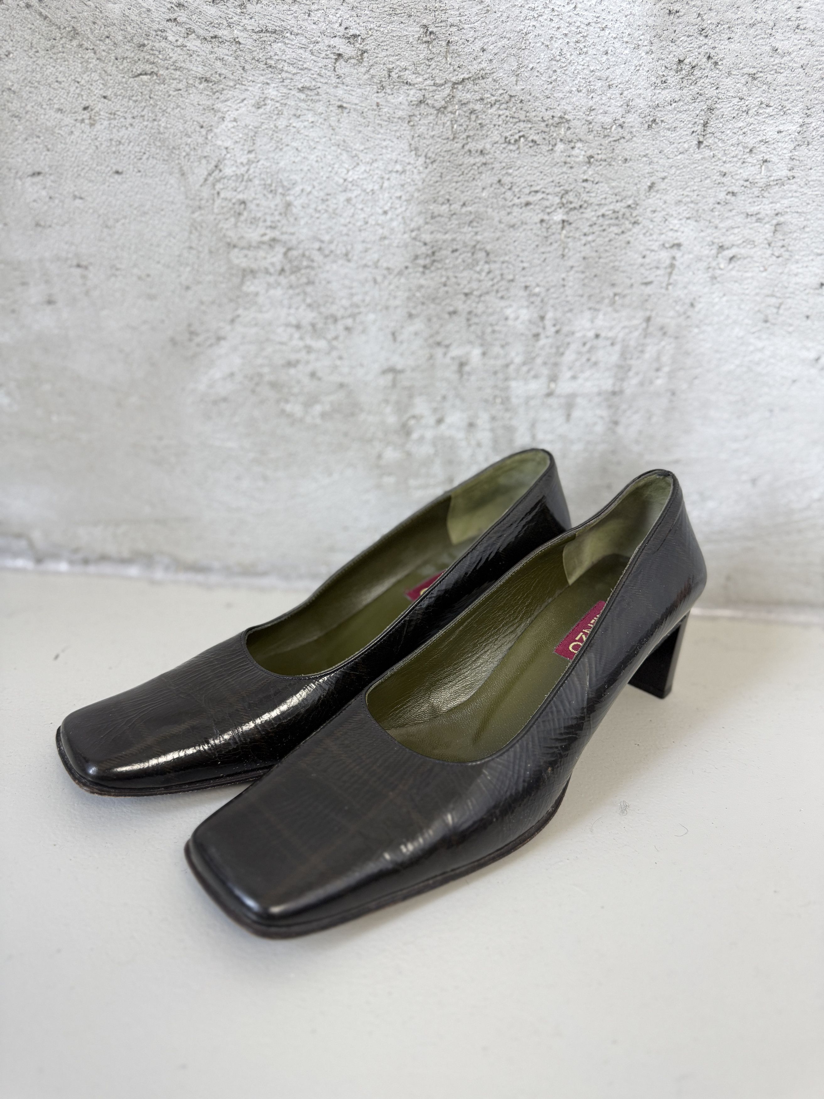 Kenzo Kenzo vintage heels square end checked rare Size US 8.5 / IT 38.5 - 1 Thumbnail