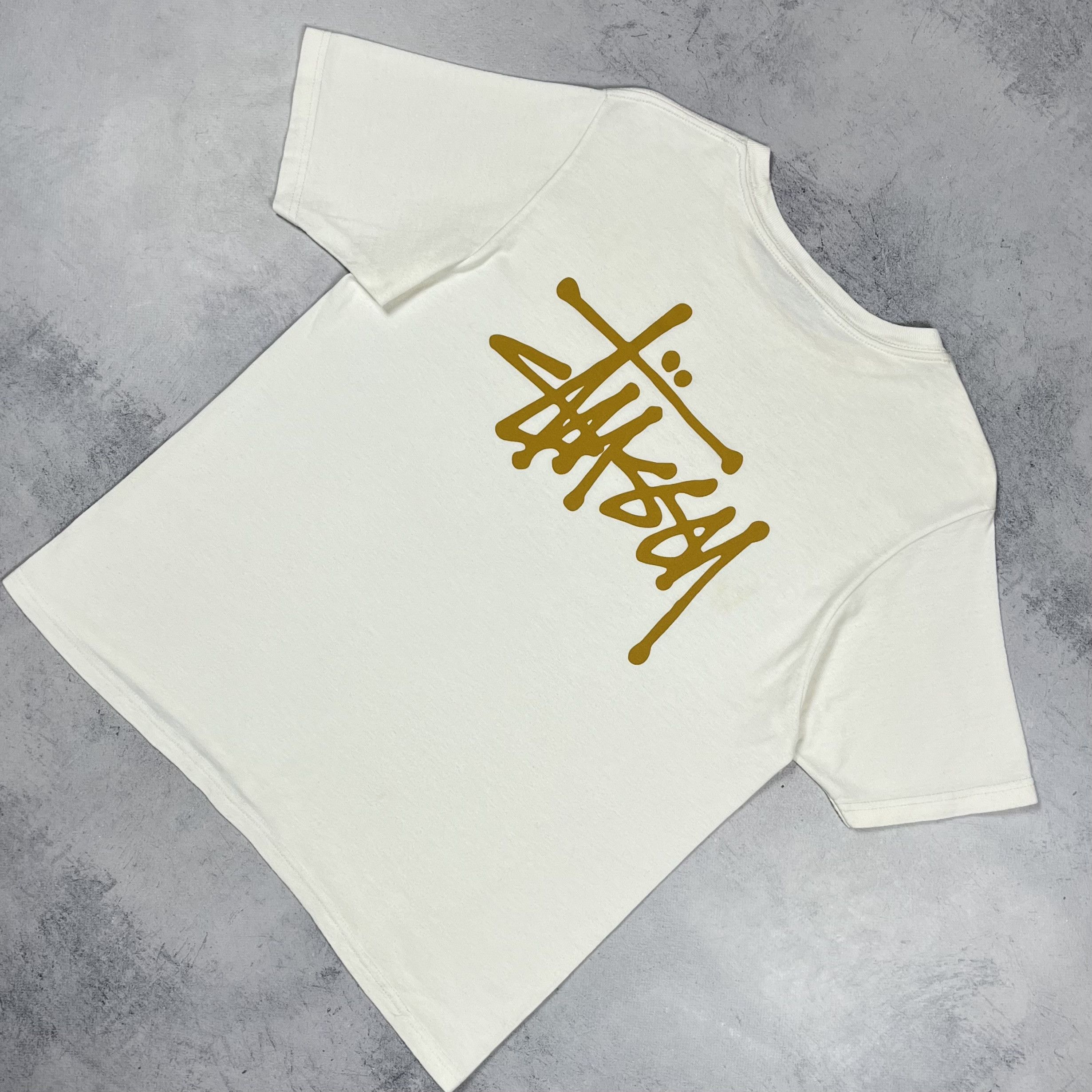 Stussy Vintage Stussy Graffiti Gold Y2K Big Logo T Shirt 00’s Size US S / EU 44-46 / 1 - 1 Thumbnail