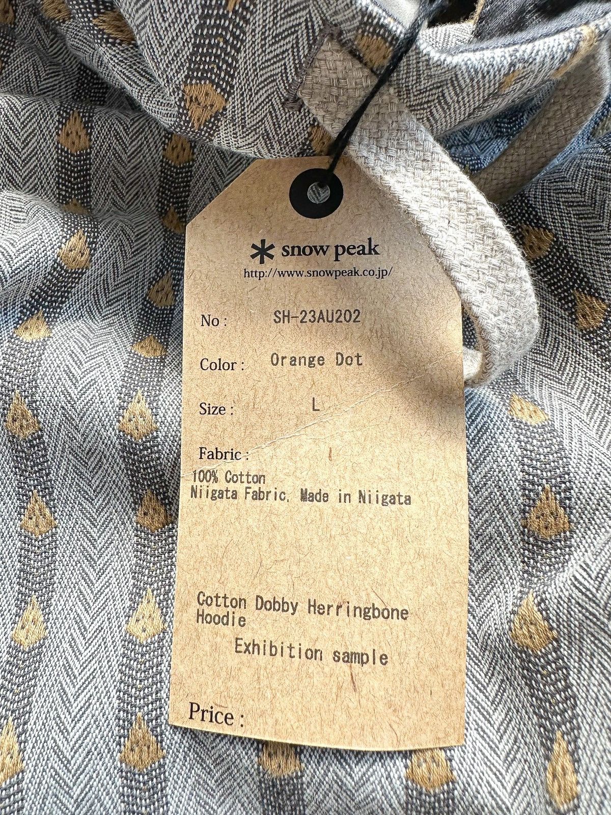 Snow Peak Snow Peak Cotton Dobby Herringbone Jacquard Hoodie Size US L / EU 52-54 / 3 - 8 Thumbnail