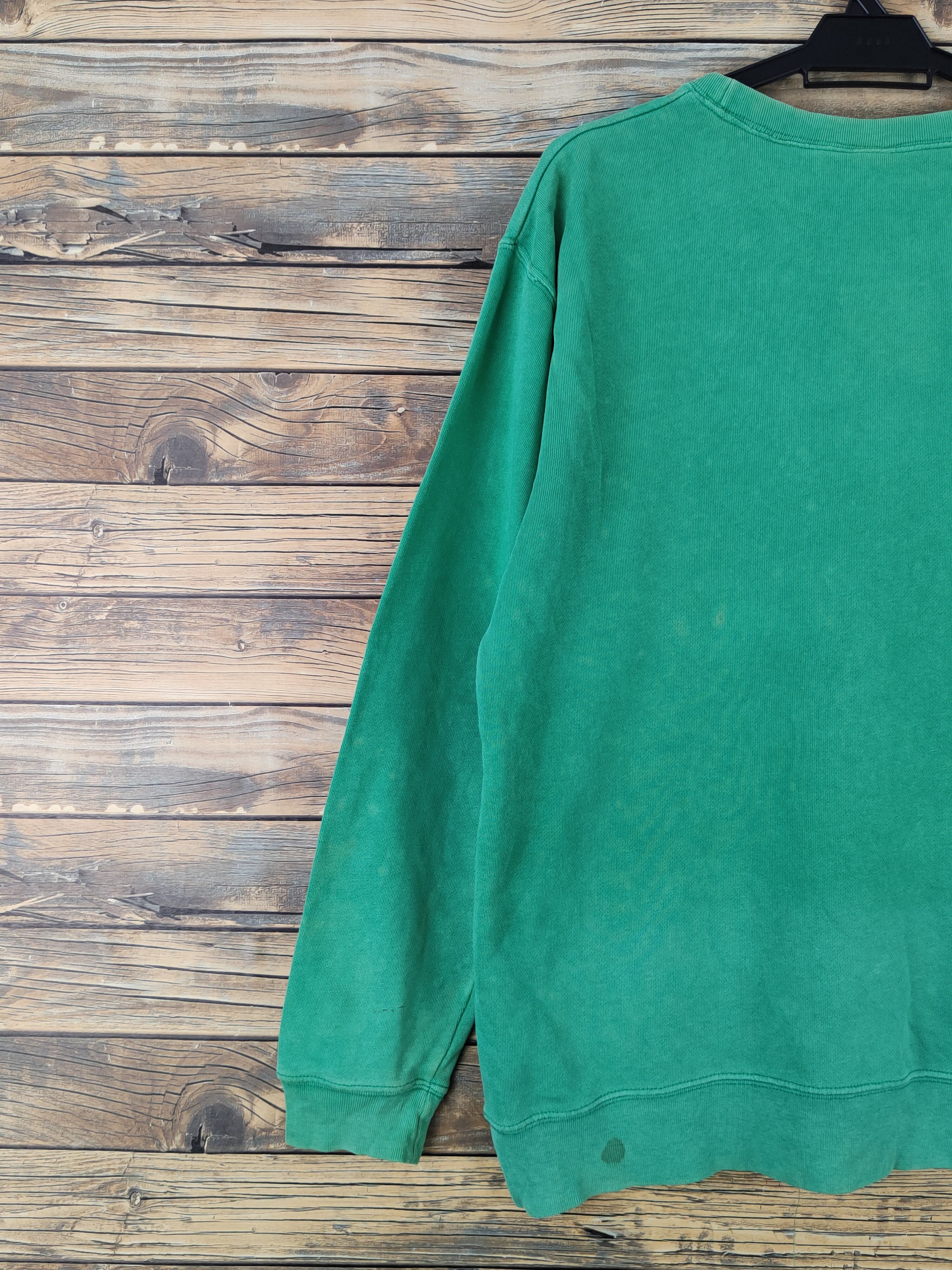 Japanese Brand Jellan luigi mario Green Faded Sweatshirts #W1923 Size US L / EU 52-54 / 3 - 8 Thumbnail