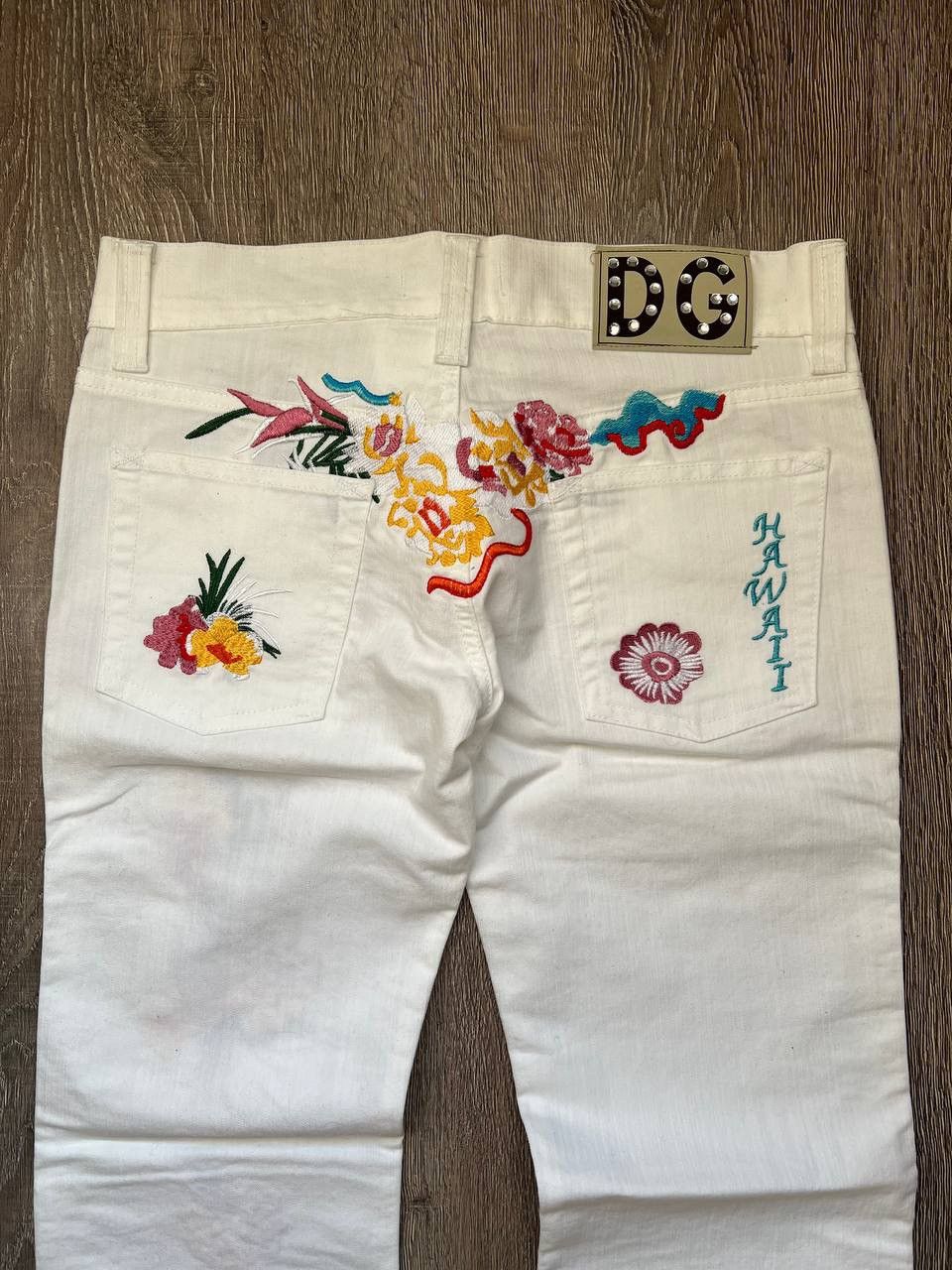 Dolce & Gabbana × Vintage Dolce & Gabbana D&G Honolulu Hawaii embroidered denim pants Size 29" - 4 Thumbnail