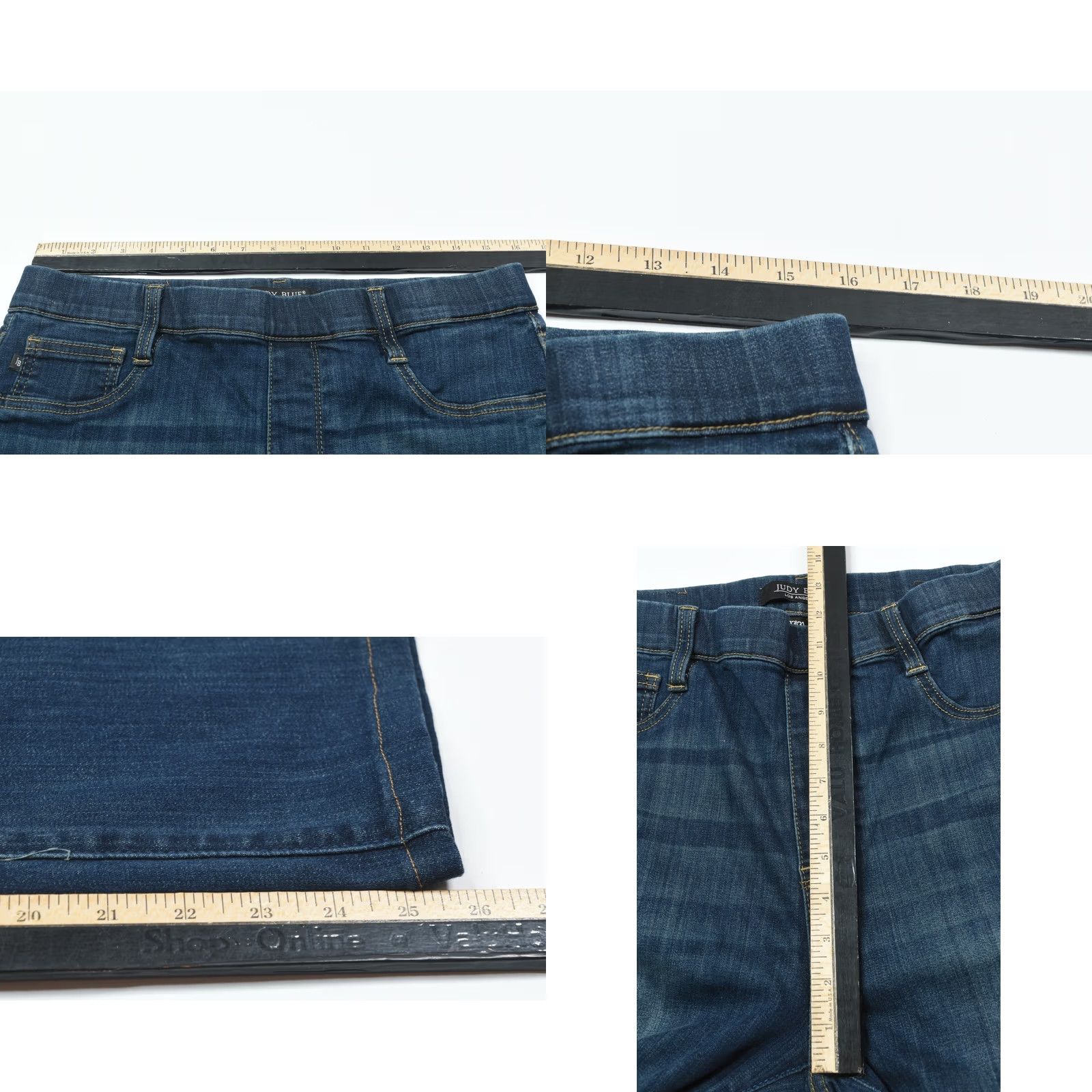 Vintage Judy Blue Slim Fit Boot Cut Jeans Womens 13/31 Blue High-Rise Stretch Denim Jeans Size 24" / US 00 / IT 34 - 8 Thumbnail