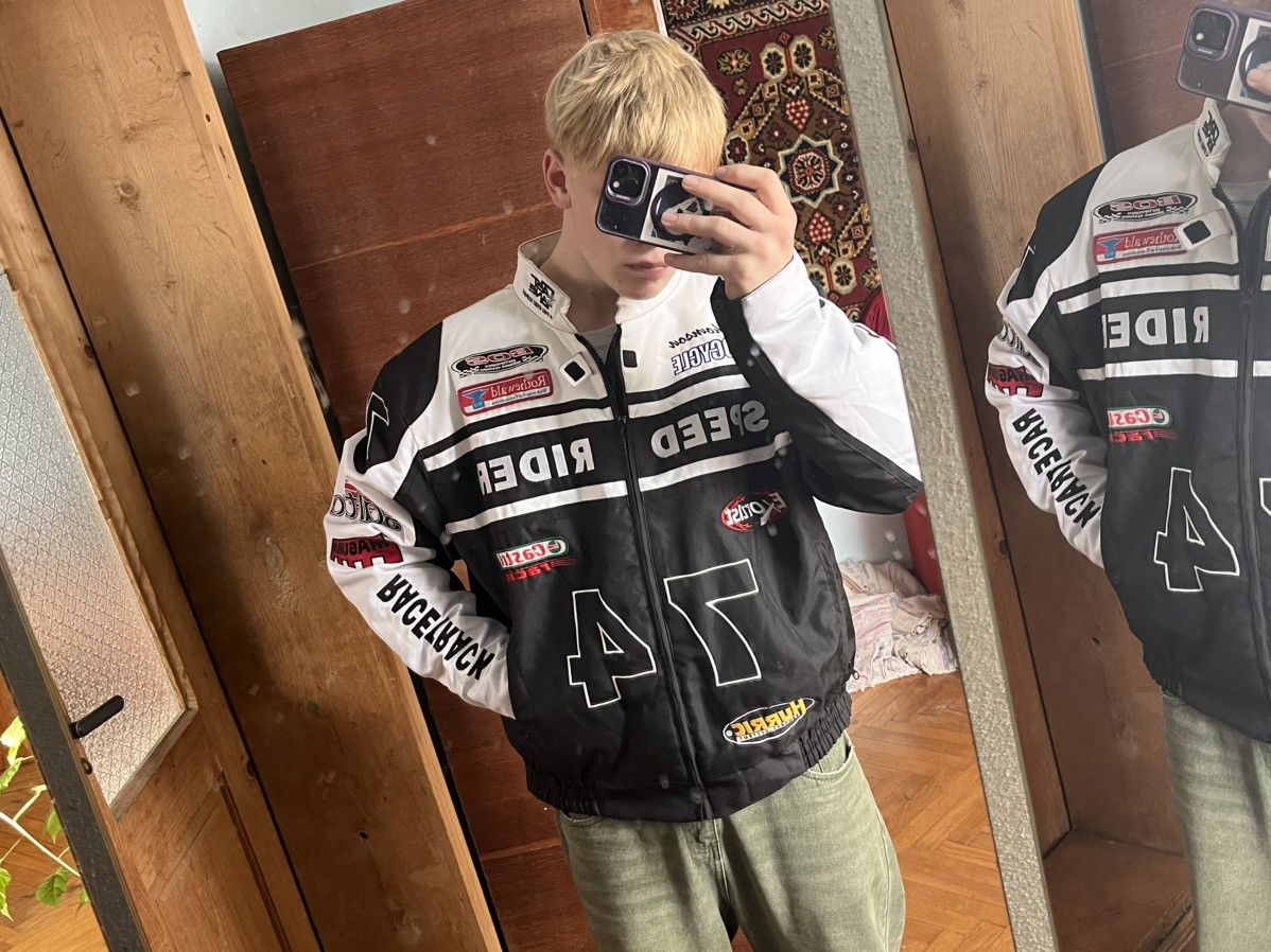 Japanese Brand Vintage Speed Rider Racing Team Moto77 Jacket Streetwear Y2K Size US L / EU 52-54 / 3 - 9 Thumbnail