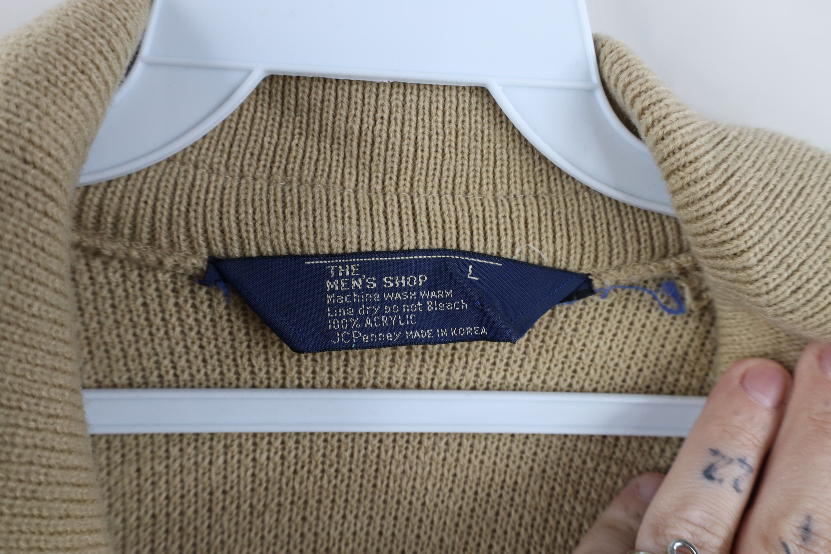 Vintage Vintage 70s Streetwear Terry Cloth Collared Sweater Beige Size US L / EU 52-54 / 3 - 7 Thumbnail