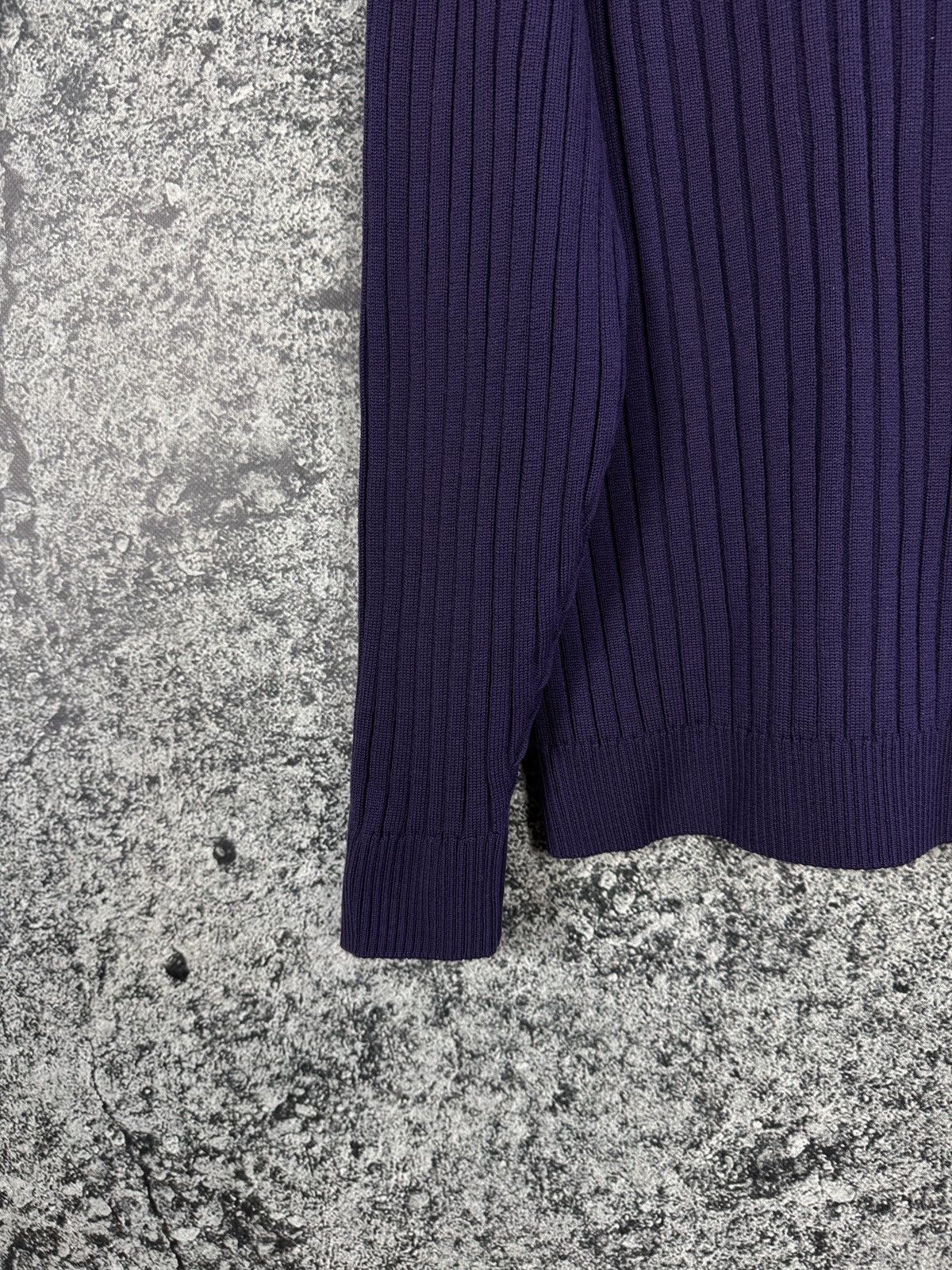 Lacoste Lacoste Vintage 1/4 Zip Ribbed Sweater Purple Pullover XL Size US XL / EU 56 / 4 - 15 Thumbnail