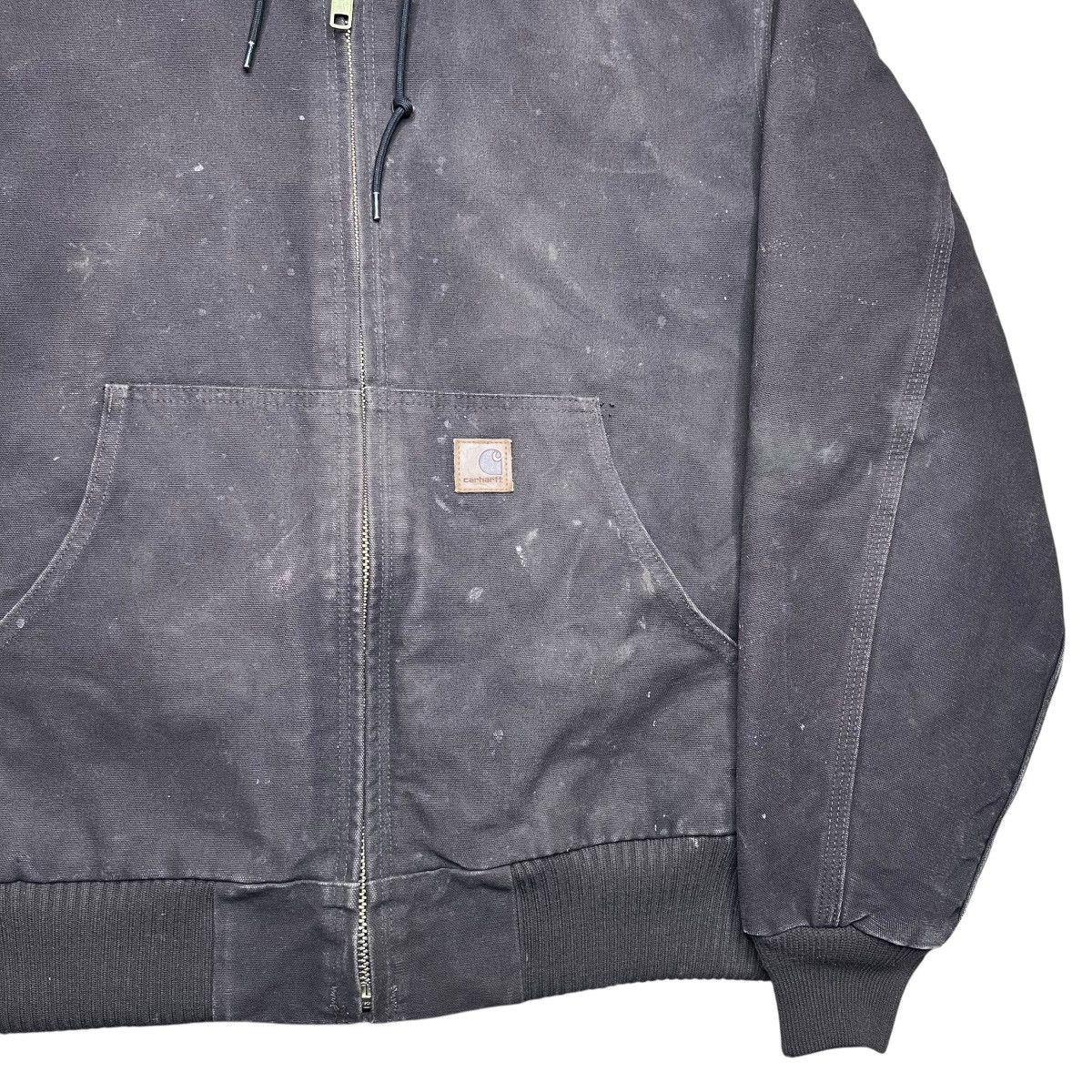 Carhartt Vtg 2000s Carhartt J130 DKB Hooded Dark Brown Canvas Jacket Size US L / EU 52-54 / 3 - 19 Thumbnail