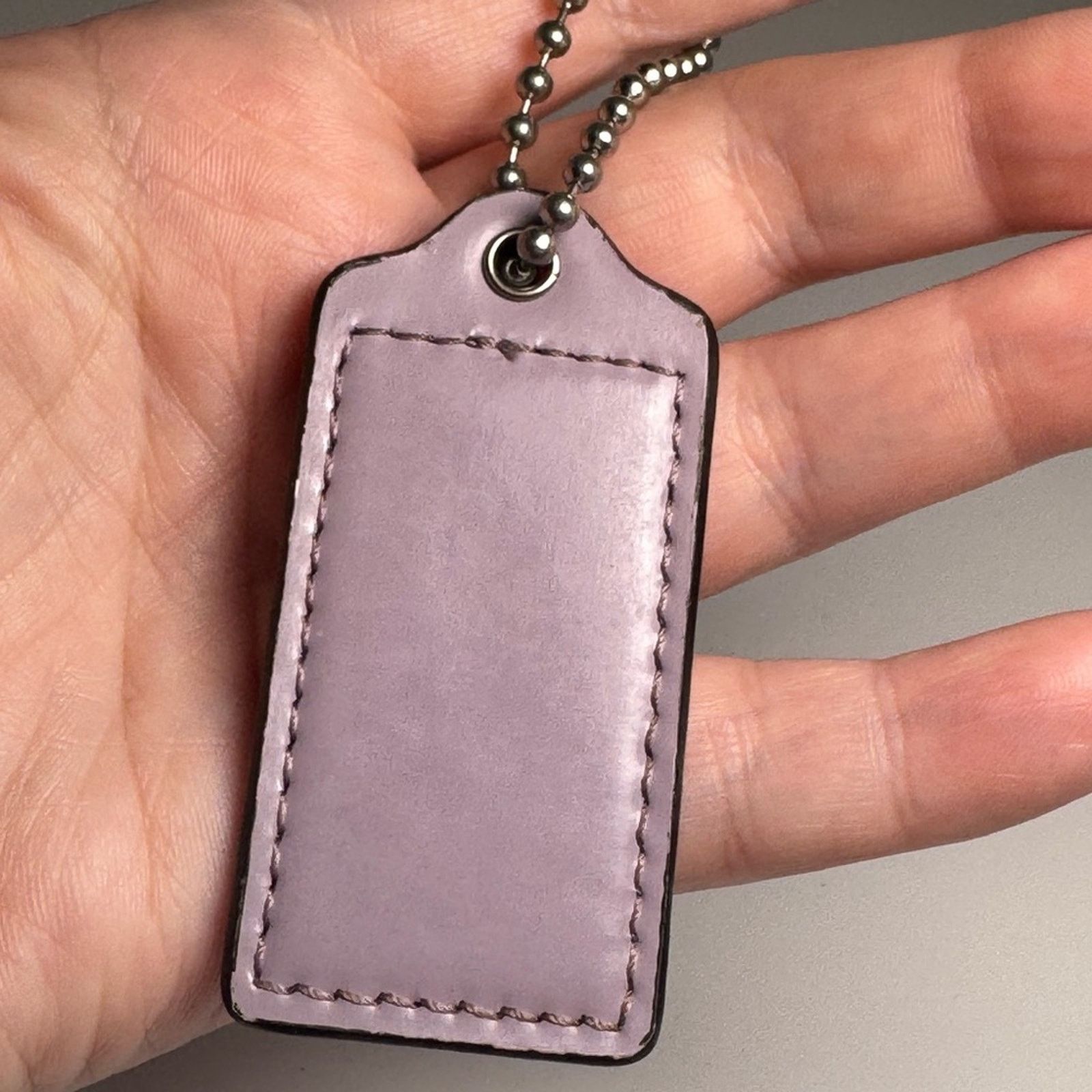 Coach Coach Lavender Purple Glossy Leather Hang Tag Bag Charm Size ONE SIZE - 3 Thumbnail