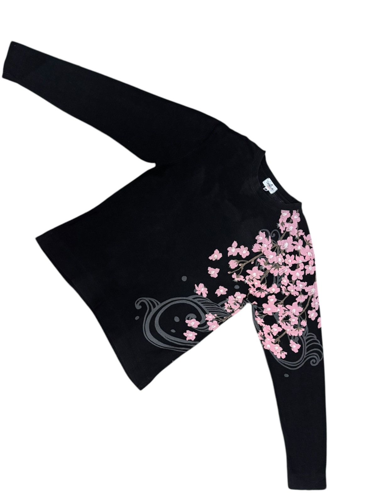 Japanese Brand × Kings Of Indigo × Seditionaries Vtg Japanese KOI Faded Embroidered Sakura Light Sweatshirt Size US L / EU 52-54 / 3 - 4 Thumbnail