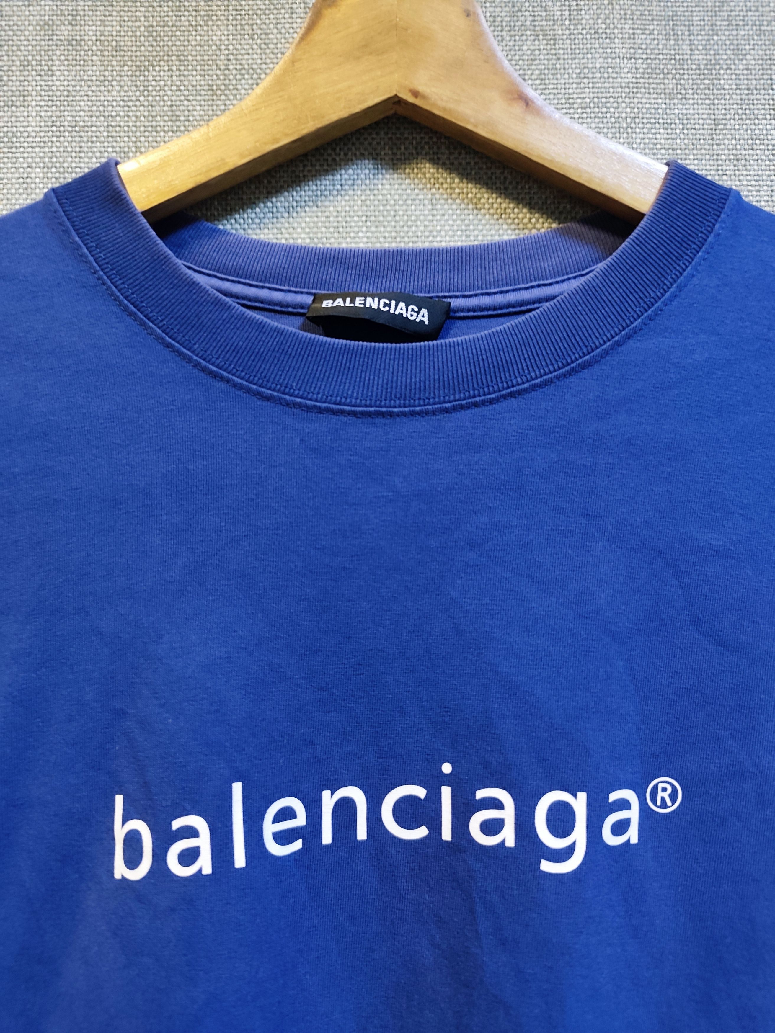 Balenciaga Balenciaga blue logo print oversized T-shirt Size US S / EU 44-46 / 1 - 3 Thumbnail