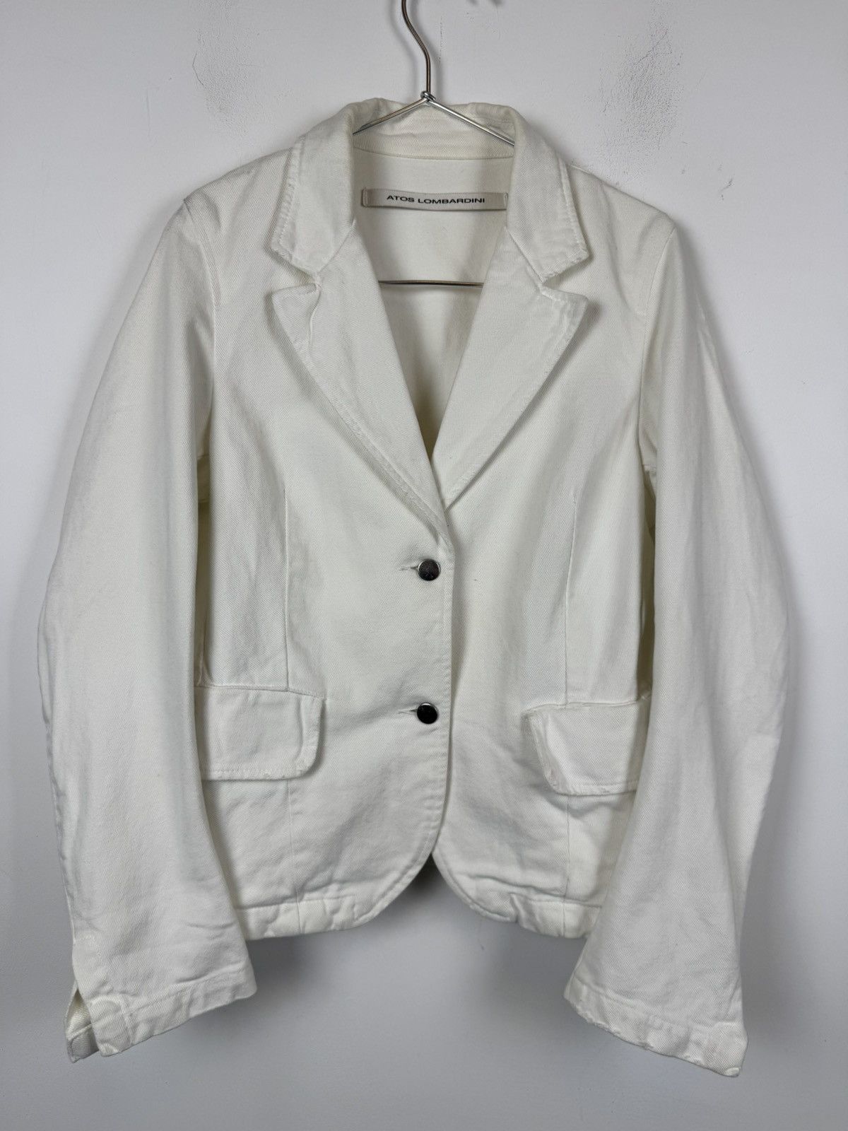 Vintage Vintage Atos Lombardini Made In Italy Cotton Blazer Size M / US 6-8 / IT 42-44 - 1 Thumbnail