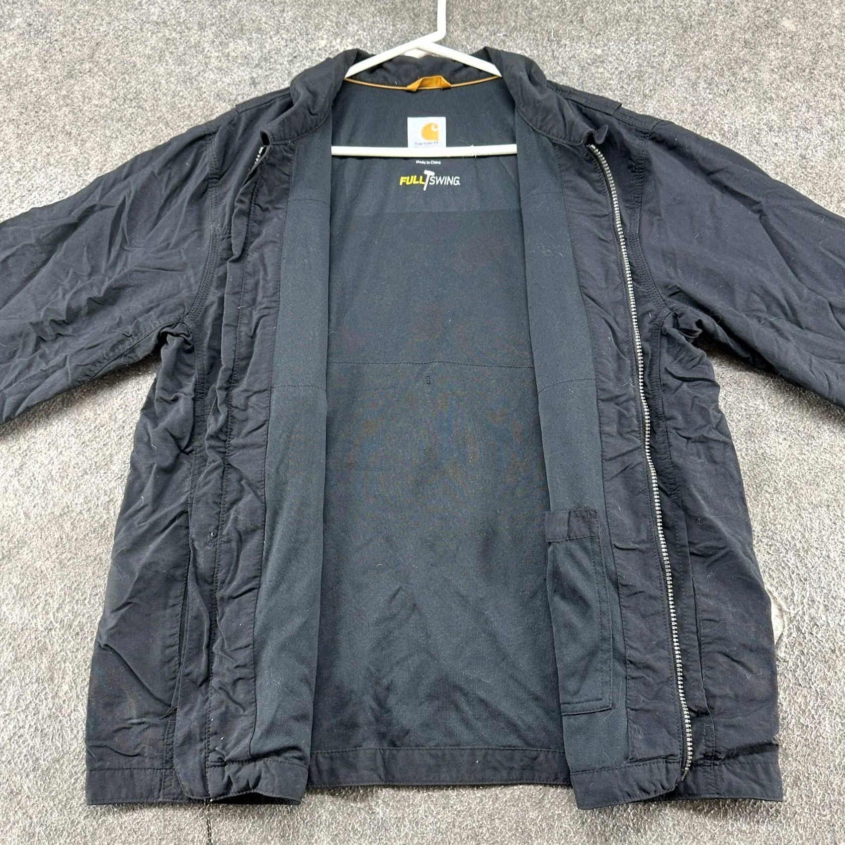 Carhartt VINTAGE Carhartt Jacket Mens M Black Full Swing Zip Nylon Rain Defender Workwear Logo Size US M / EU 48-50 / 2 - 2 Thumbnail