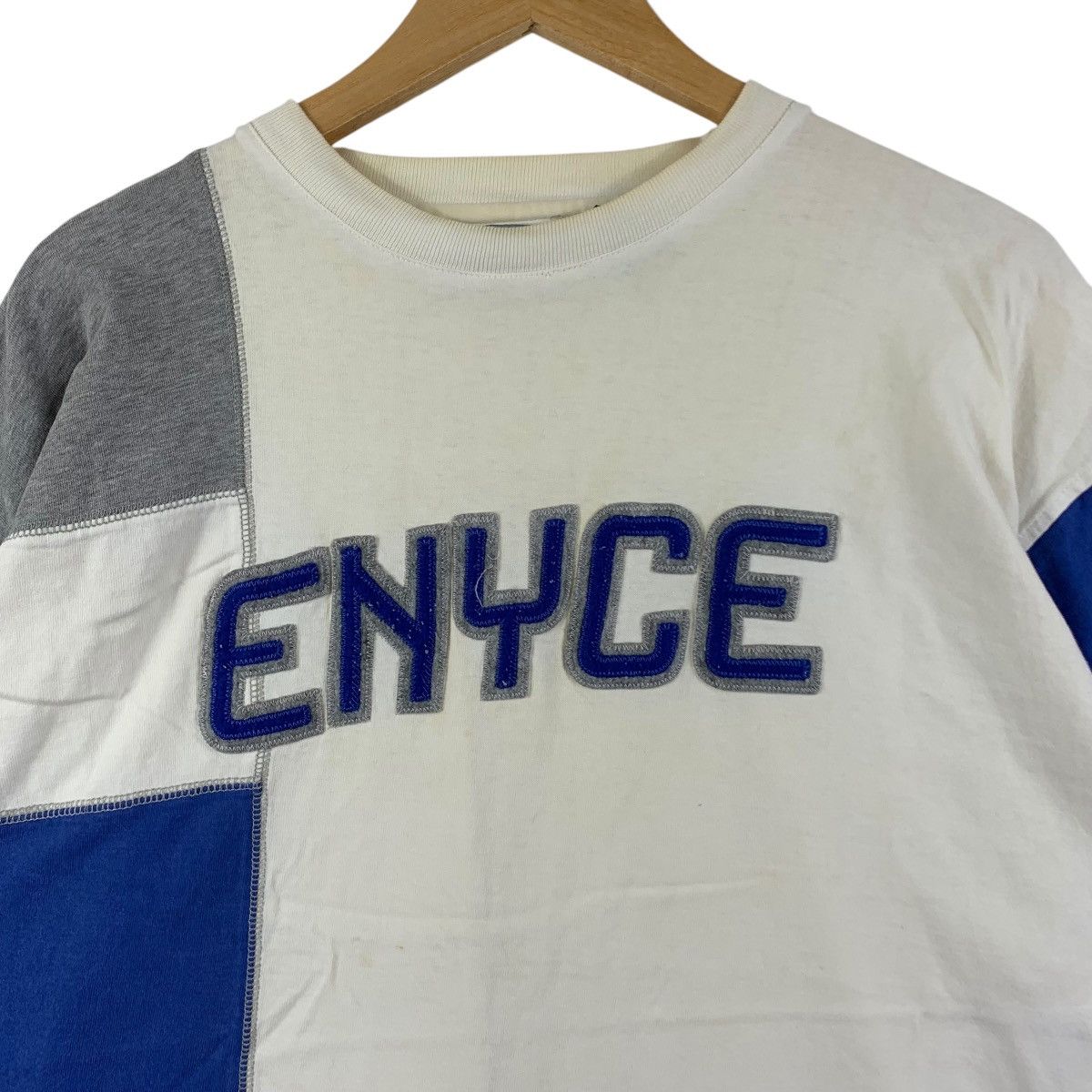 Vintage Vintage Y2K ENYCE DENIM Hip Hop Rap Patchwork Baggy Tee Size US XL / EU 56 / 4 - 4 Thumbnail