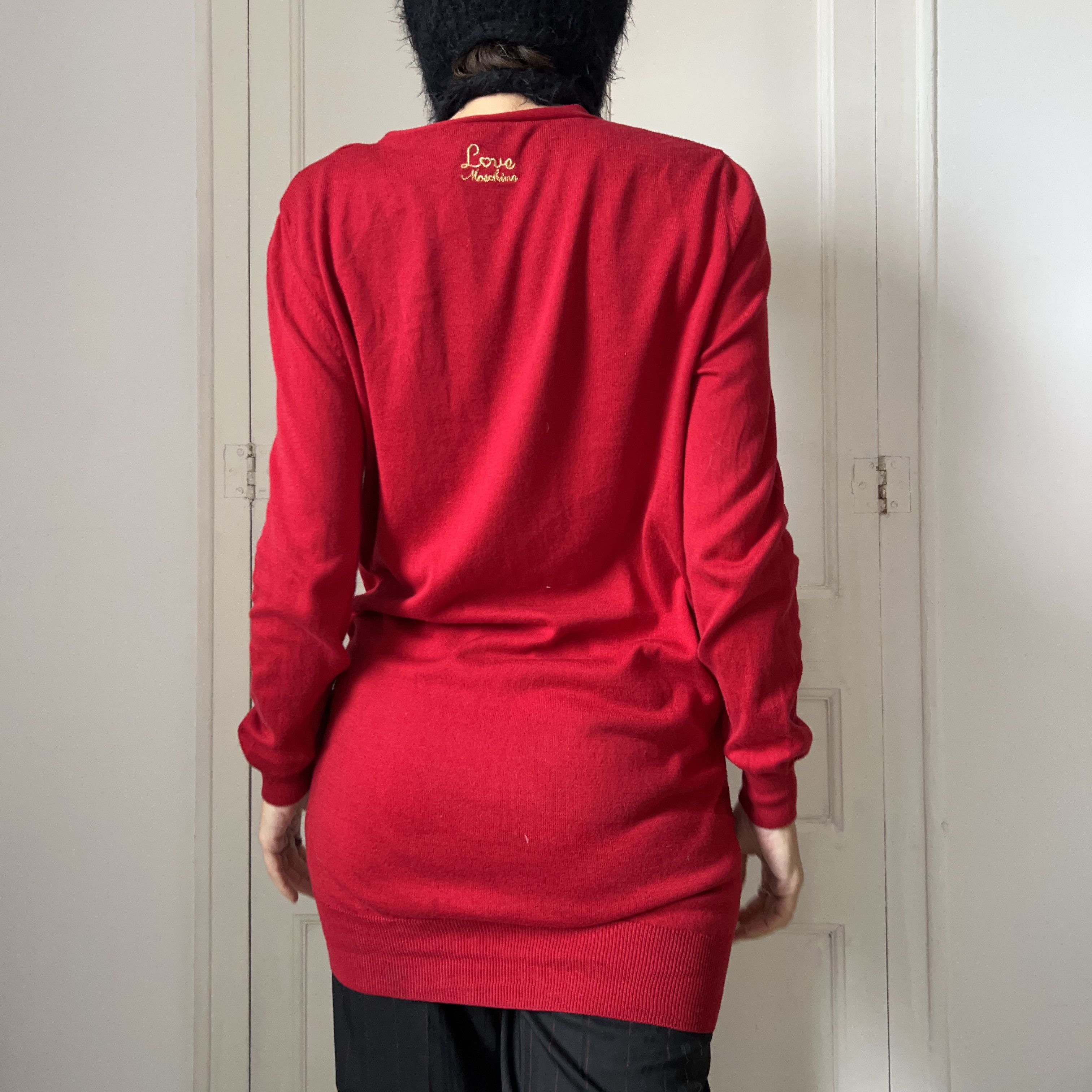 Love Moschino Love Moschino Red Y2K Cardigan Size M / US 6-8 / IT 42-44 - 2 Thumbnail