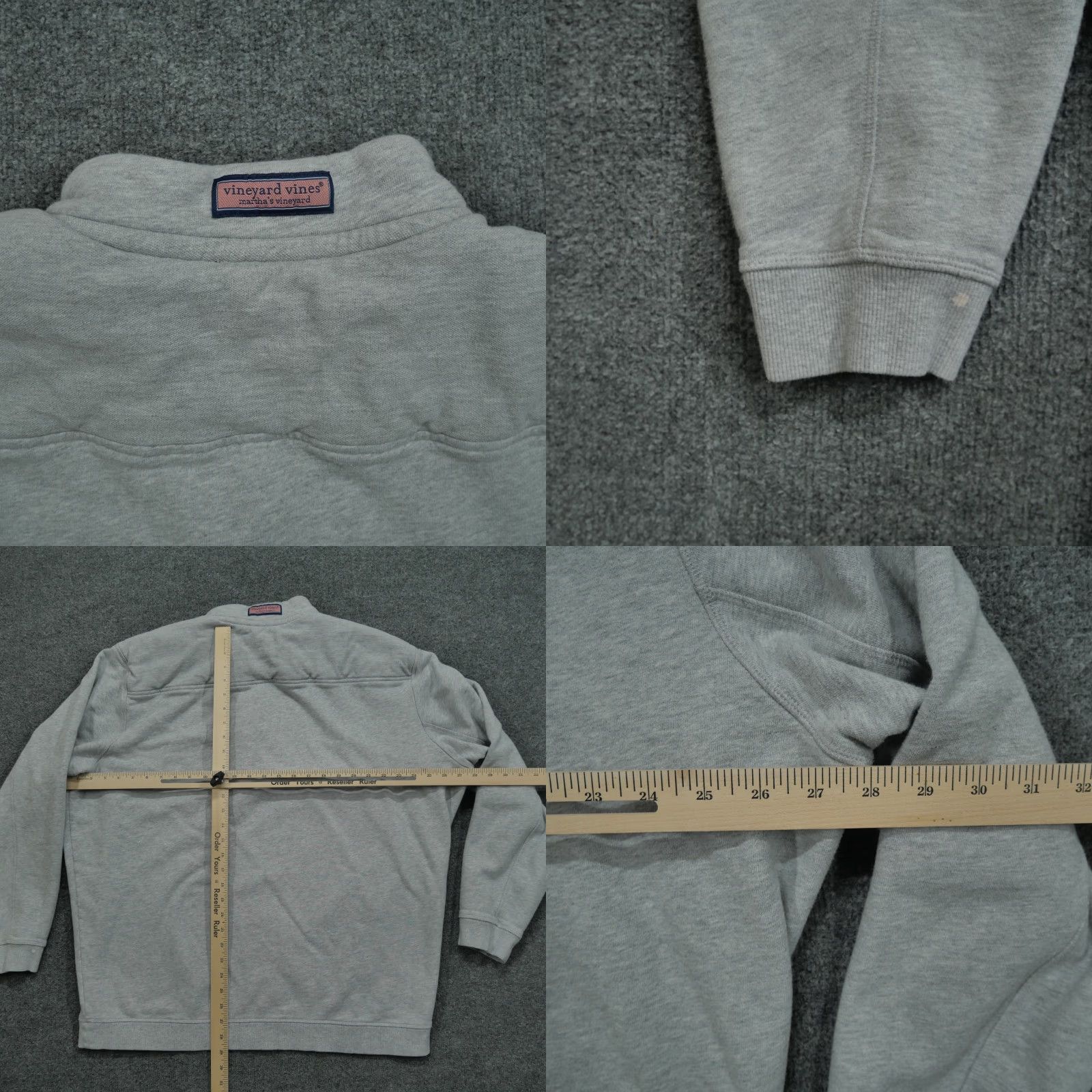 Vineyard Vines Vineyard Vines Sweatshirt Mens 2XL Grey 1/4 Zip Fleece Mock Neck Pullover Zip Sweater Size US XXL / EU 58 / 5 - 8 Thumbnail