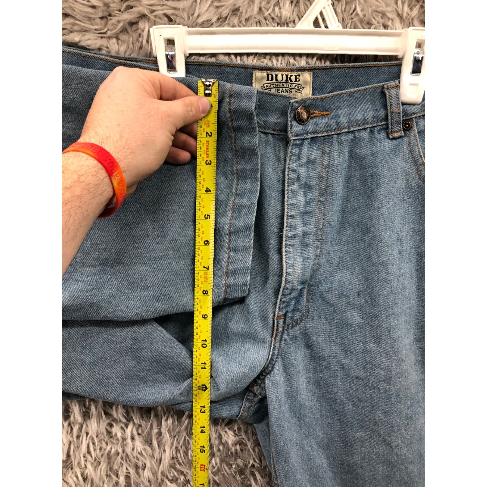 Vintage Duke Jeans Size 38 Mens Mid Rise Straight Leg Stone Wash Blue Denim Jeans Size US 38 / EU 54 - 4 Thumbnail