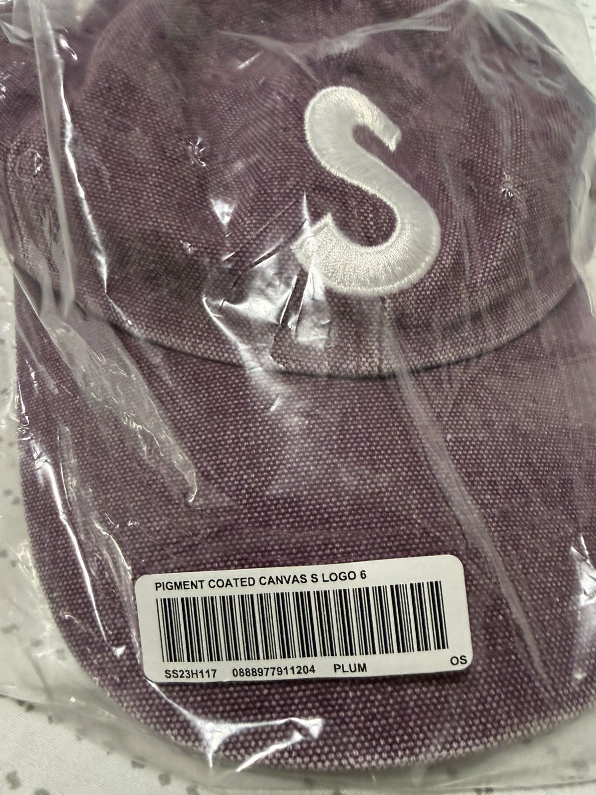 Supreme Supreme Hat Pigment Canvas S Logo 6-Panel Plum S/S 2023 Size ONE SIZE - 2 Thumbnail
