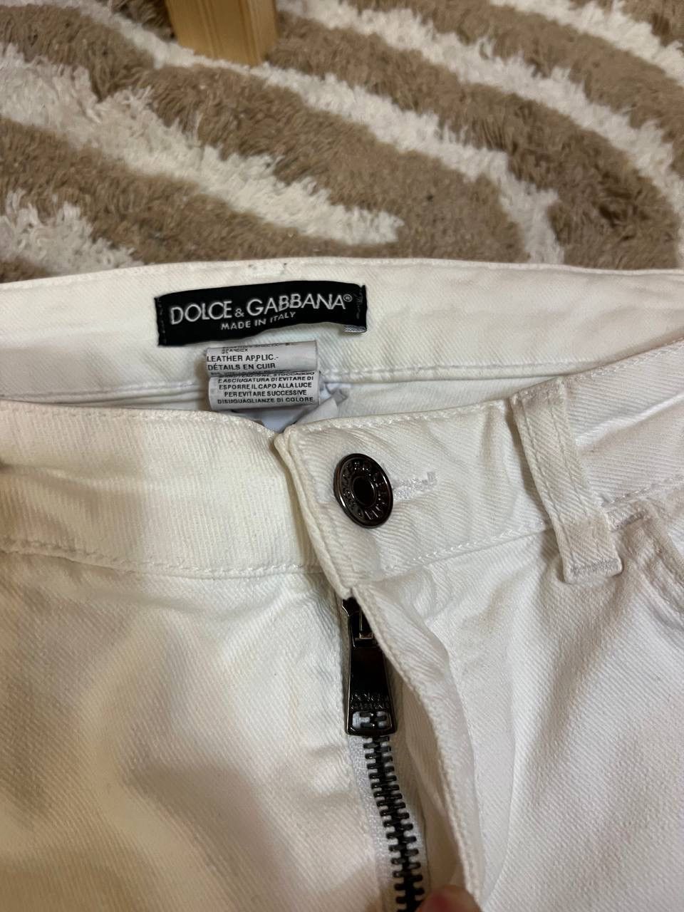 Dolce & Gabbana × Vintage Women’s Dolce&Gabbana Vintage White Pants Size IT40 Size 27" / US 4 / IT 40 - 10 Thumbnail