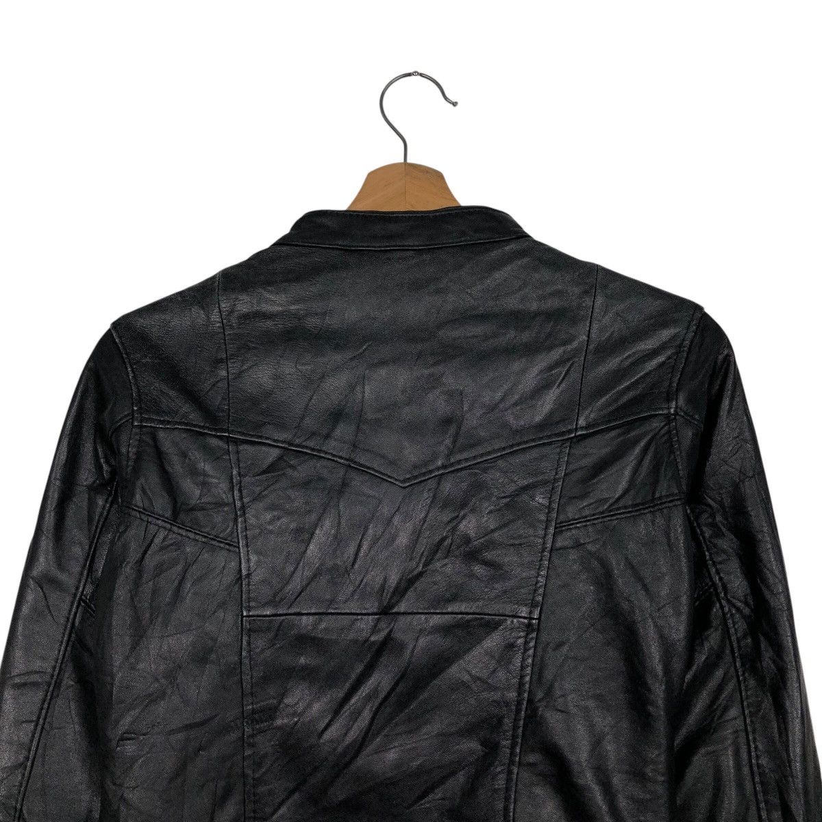 Japanese Brand 📌Vintage Cropped Biker Leather Jacket Crisp Issey Miyake Size US M / EU 48-50 / 2 - 10 Thumbnail