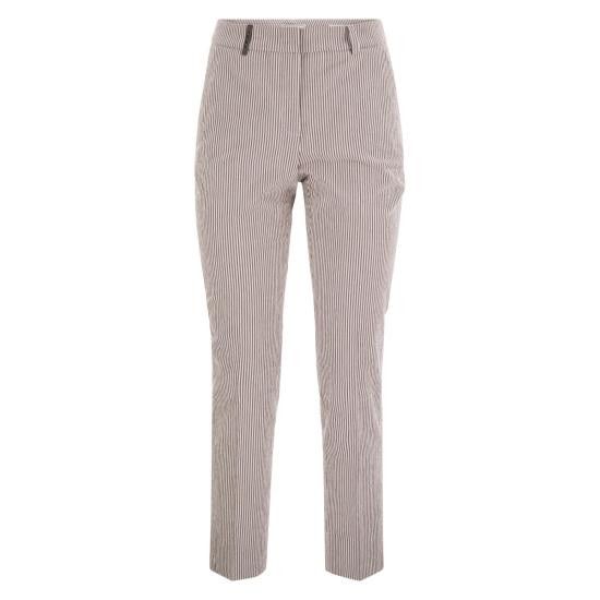 Peserico PESERICO Women Straight Pants P04718 BROWN Size 27" / US 4 / IT 40 - 1 Thumbnail