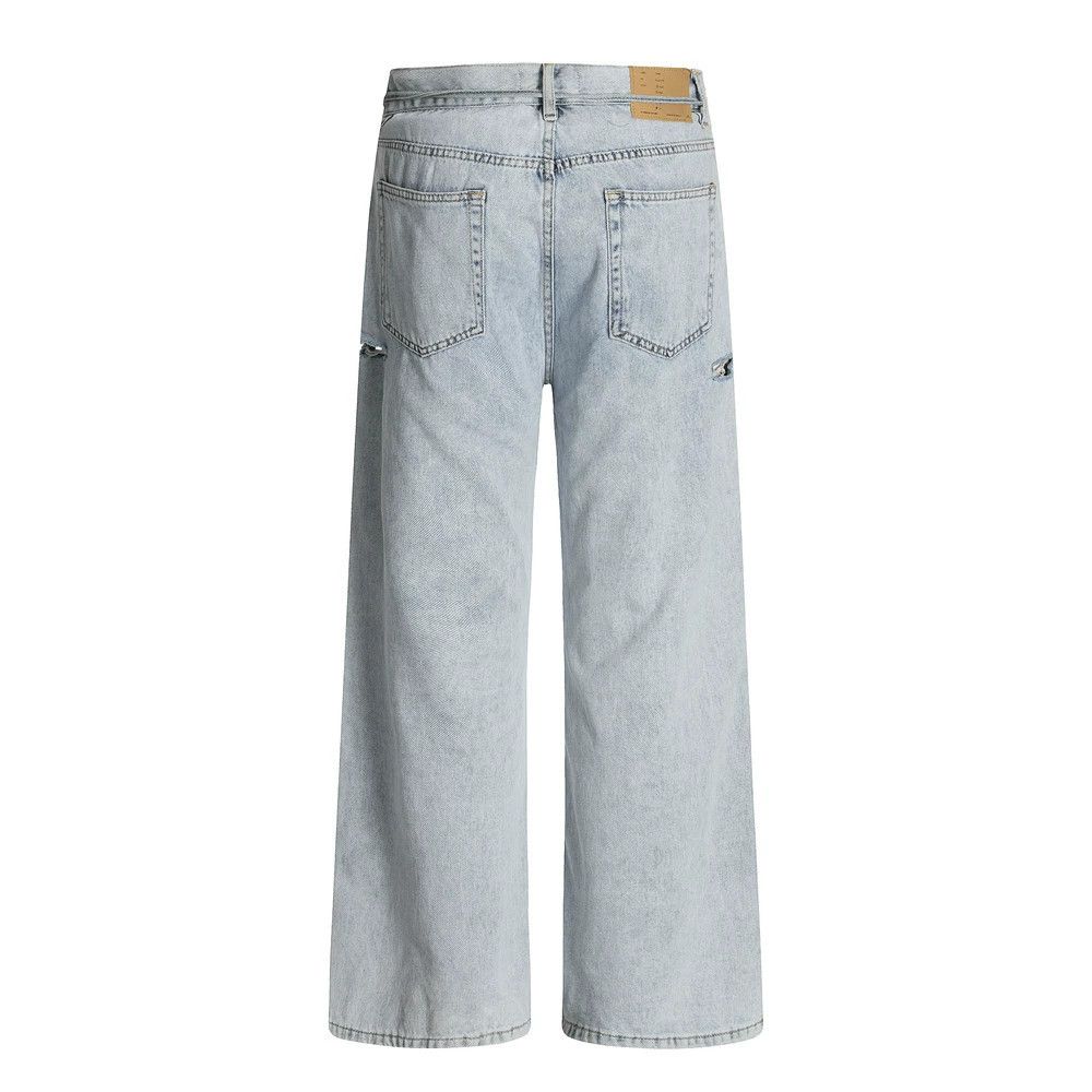 Japanese Brand × Jean Loose Men's Wide Leg Punk Washed Ripped Jeans Size US 32 / EU 48 - 2 Thumbnail