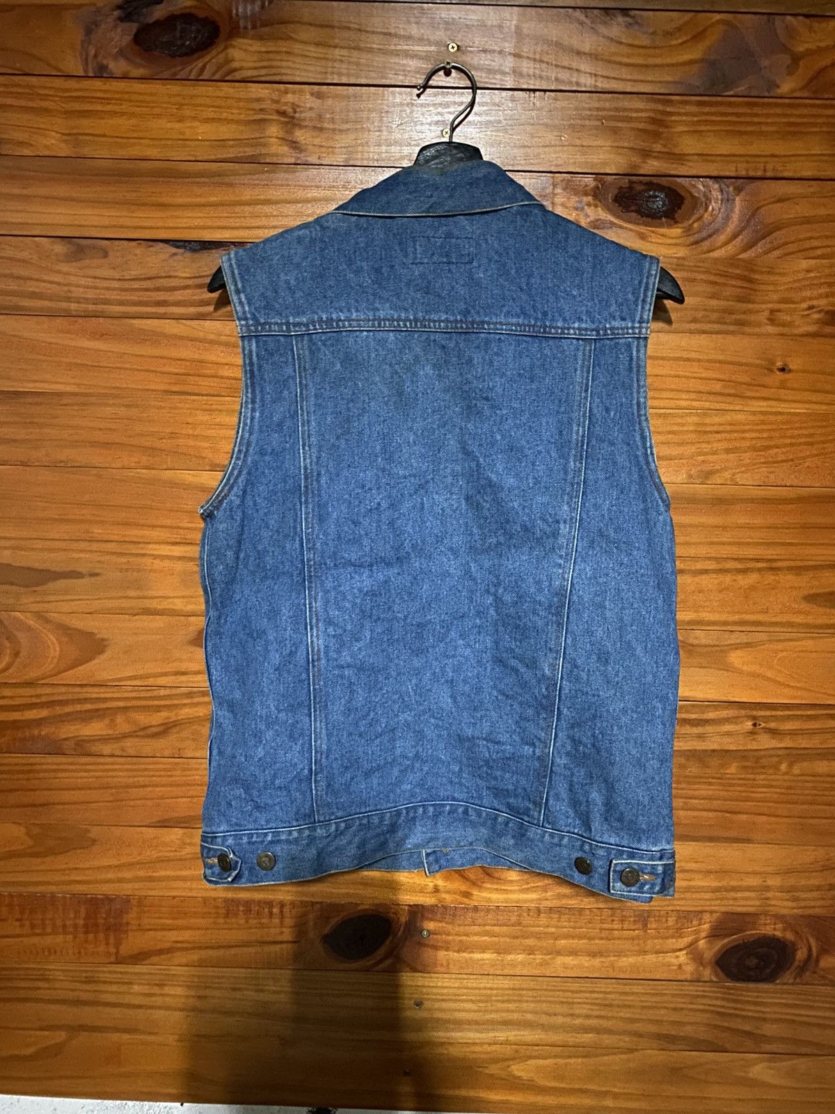 Japanese Brand Vintage Campus Hero Denim Vest Classic Blue Jean Sleeveless Size US L / EU 52-54 / 3 - 8 Thumbnail
