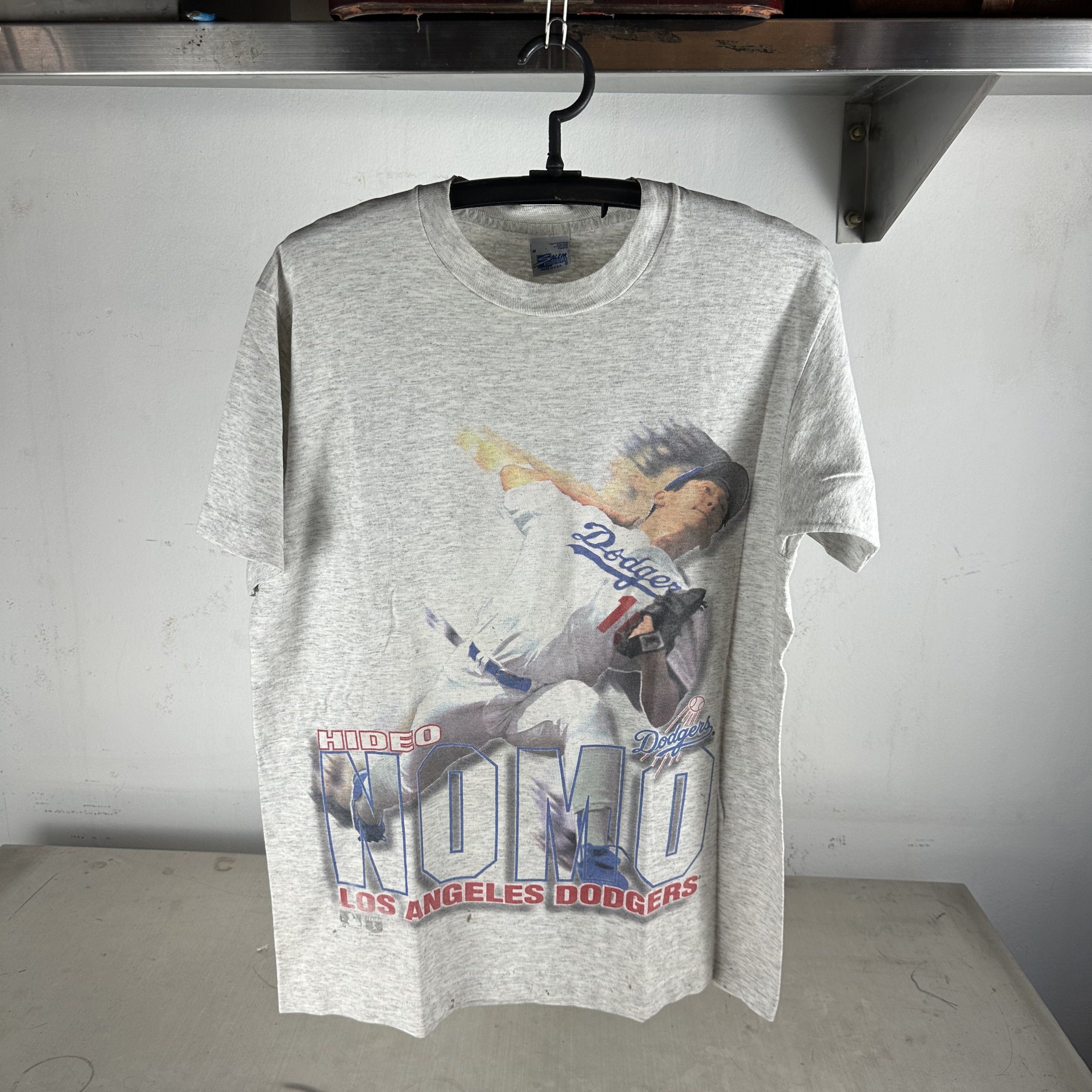 Vintage Vintage 90s Hideo Nomo Los Angeles Dodgers MLB Salem T-Shirt Size US L / EU 52-54 / 3 - 1 Thumbnail