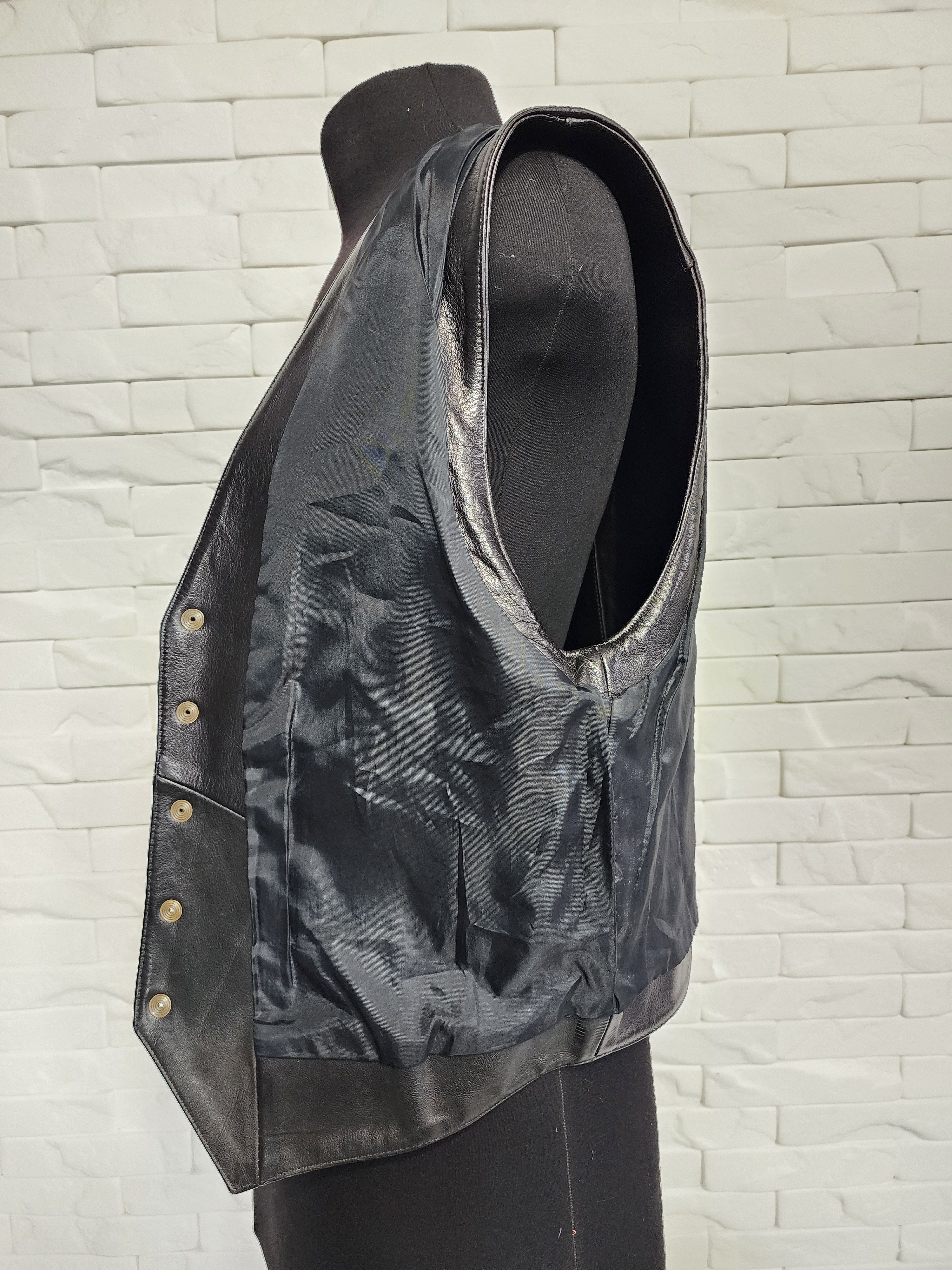 Other Genuine Leather Vest: Black Waistcoat Size US M / EU 48-50 / 2 - 11 Thumbnail