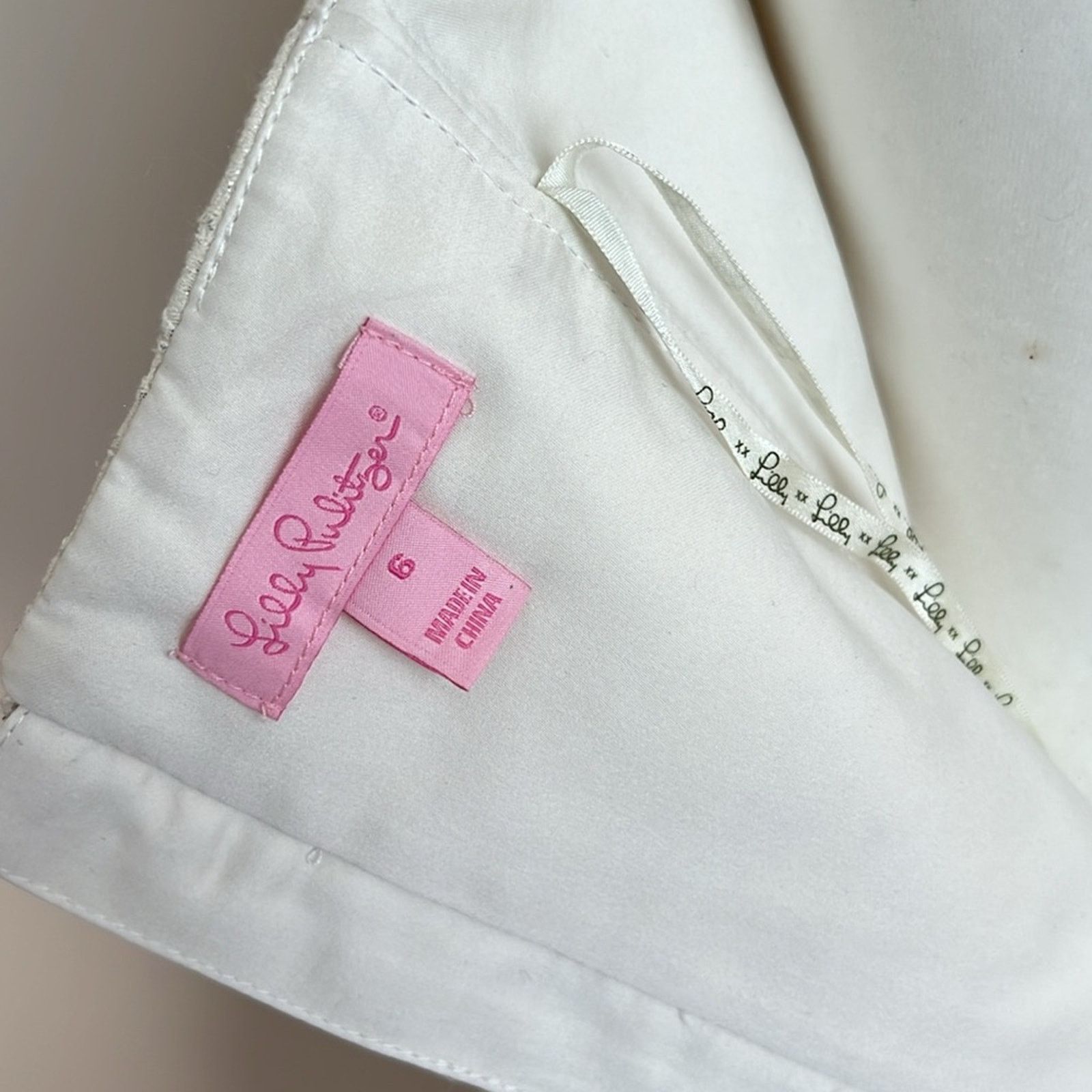 Lilly Pulitzer Lilly Pulitzer Marielle Cameo White Race For This Lace Dress Size M / US 6-8 / IT 42-44 - 10 Thumbnail