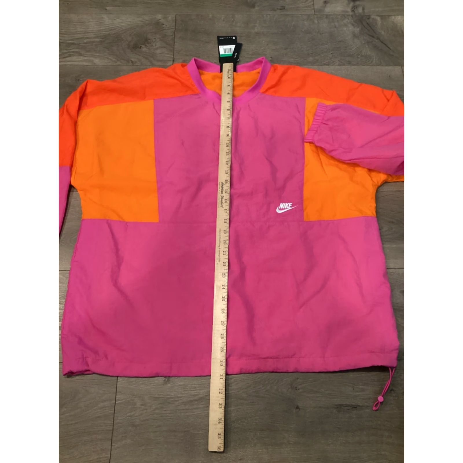 Nike VINTAGE Nike NSW Crewneck Windbreaker Jacket XL Purple Orange/Pink Mens Size US XL / EU 56 / 4 - 6 Thumbnail