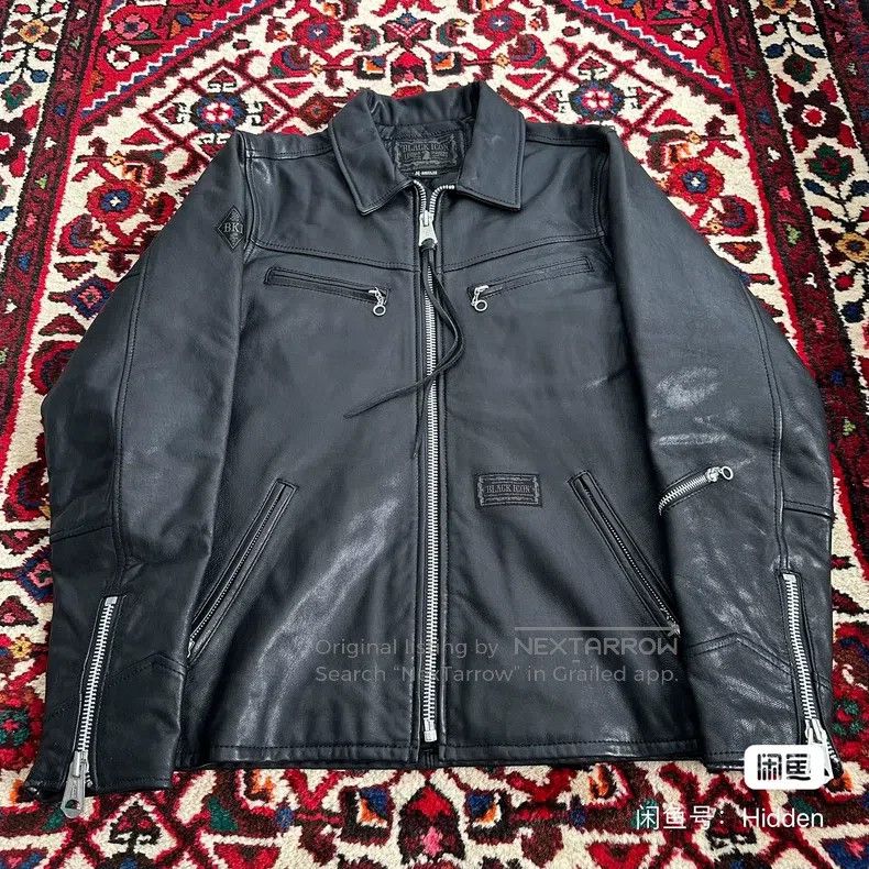 Neighborhood Neighborhood Black Soul Leather Jacket M size Size US M / EU 48-50 / 2 - 3 Thumbnail