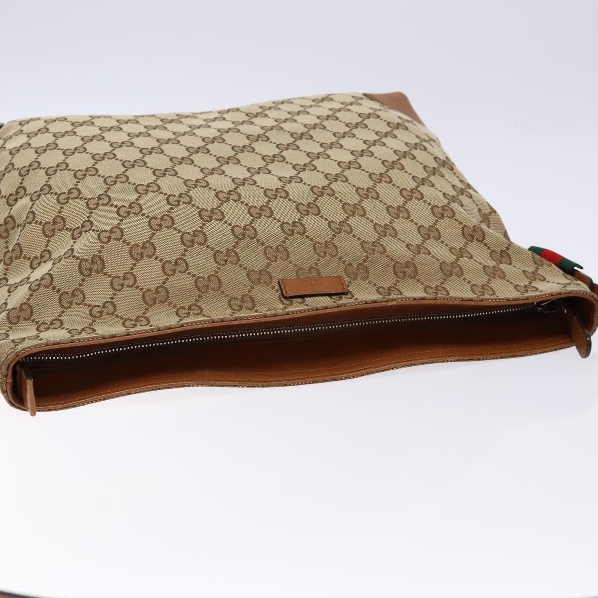 Gucci GUCCI GG Canvas Shoulder Bag Beige Silver Size ONE SIZE - 6 Thumbnail