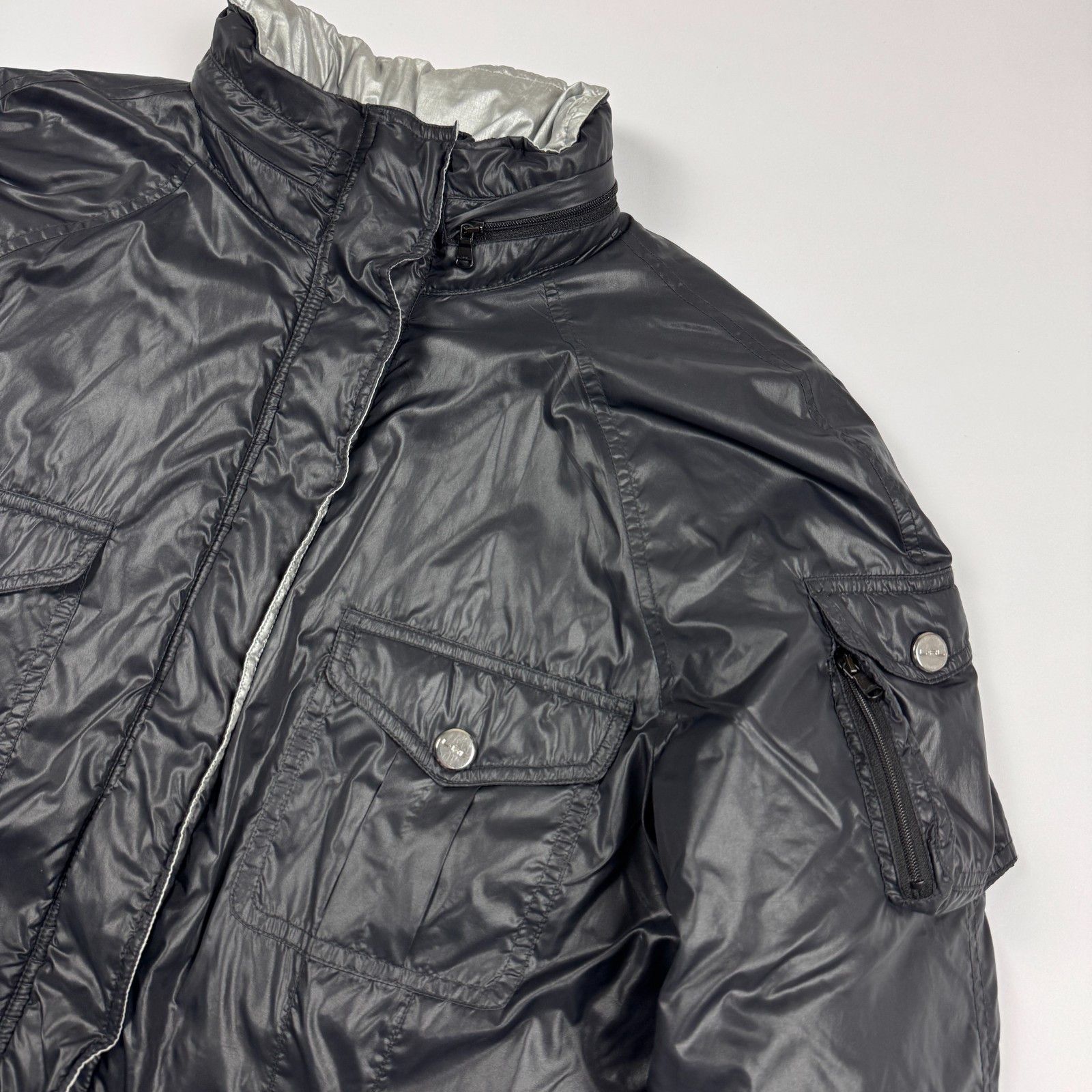 Lauren Ralph Lauren Lauren Ralph Lauren Puffer Jacket XL Black Quilted Silver Size XL / US 12-14 / IT 48-50 - 3 Thumbnail