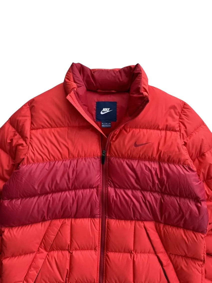 Nike × Vintage Vintage Nike Y2K Red Puffer Jacket Size US XL / EU 56 / 4 - 4 Thumbnail