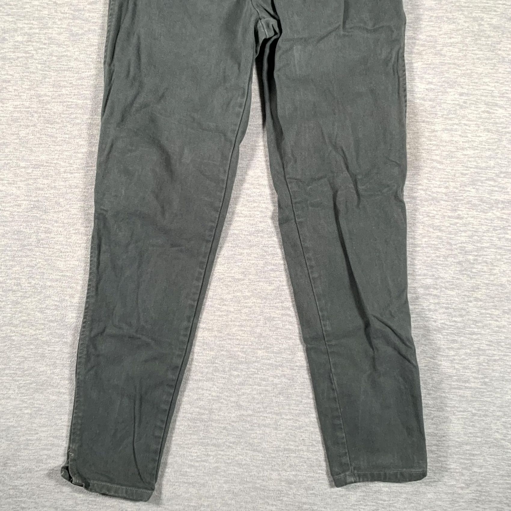Vintage Vintage Armani Jeans Pants Womens 6 Green Cotton Tapered Chino Twill USA Size 28" / US 6 / IT 42 - 3 Thumbnail