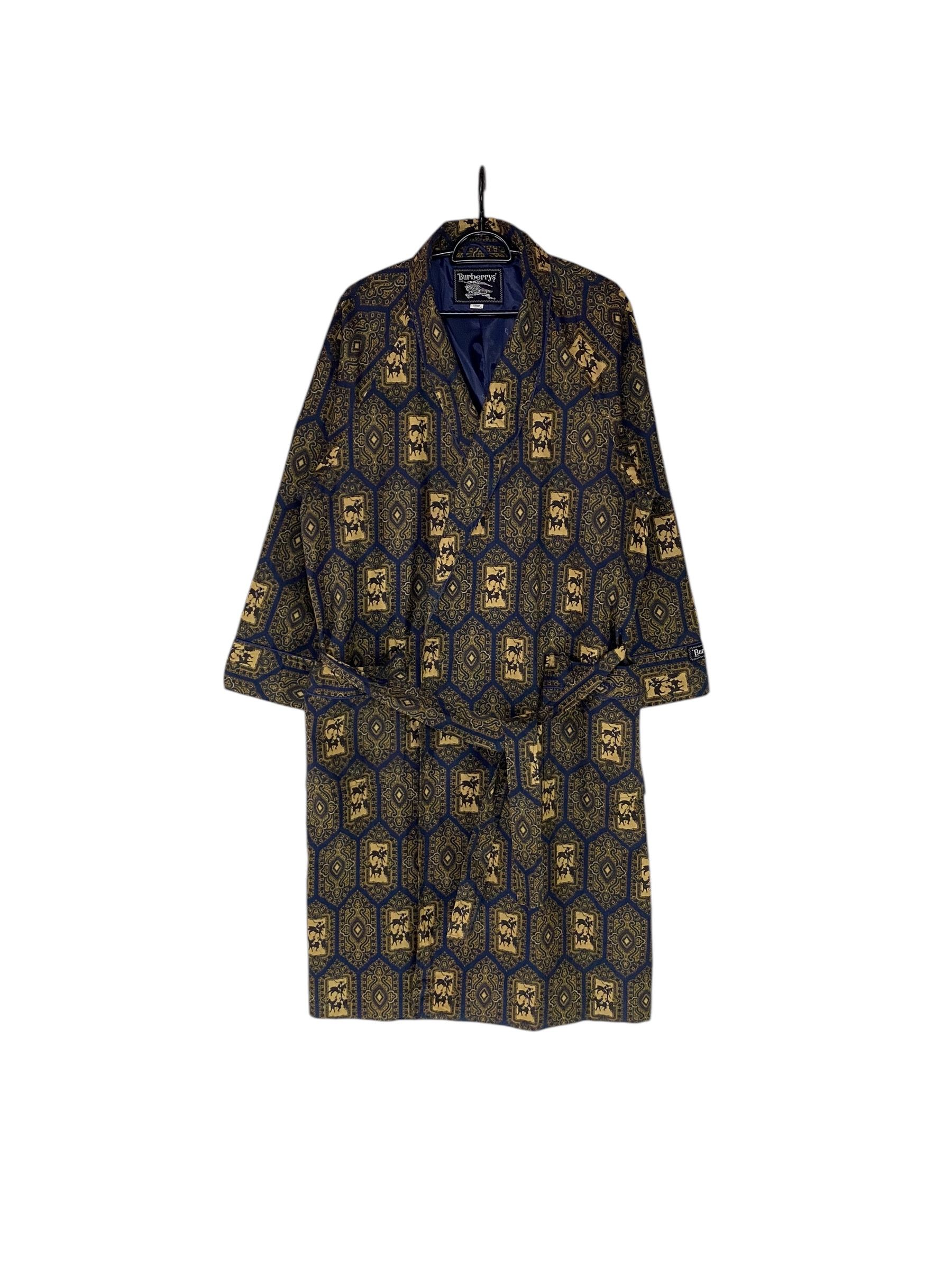 Burberry × Burberry Prorsum × Designer 90s Burberrys polo equestrian allover print dressing gown Size US L / EU 52-54 / 3 - 1 Thumbnail