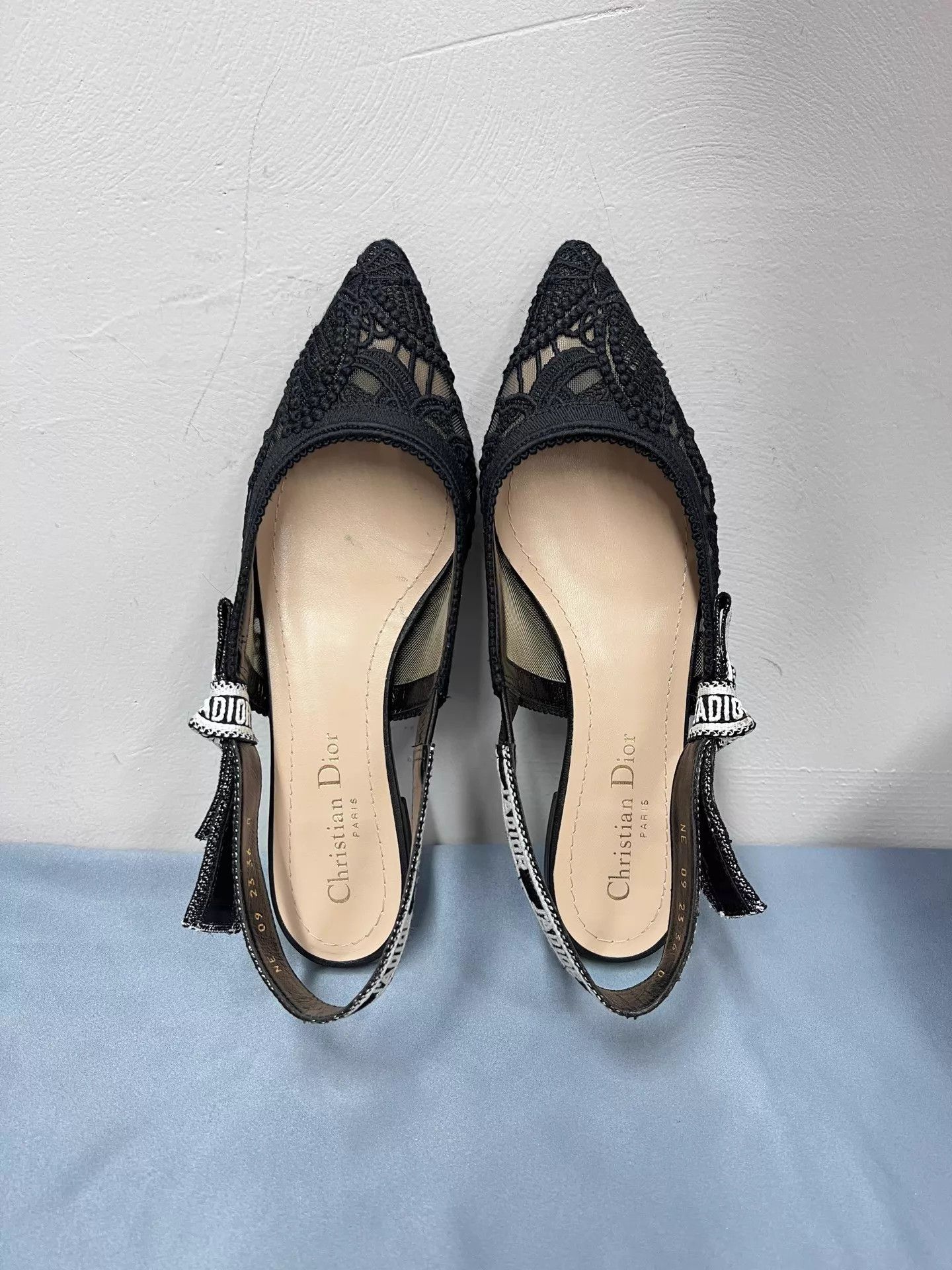Dior Dior J'Adior Embroidered Pointed Toe Flat 36 MINT Size US 5.5 / IT 35.5 - 4 Thumbnail