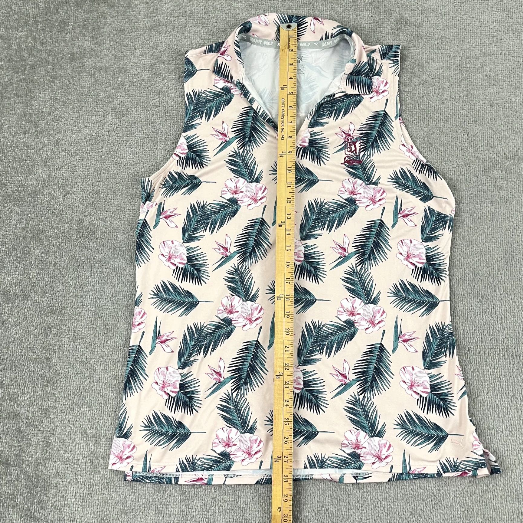 Puma Puma Polo Shirt Womens Large TPC Sawgrass Floral Pink Multicolor Cloudspun Paradise Sport Shirt Size L / US 10 / IT 46 - 5 Thumbnail