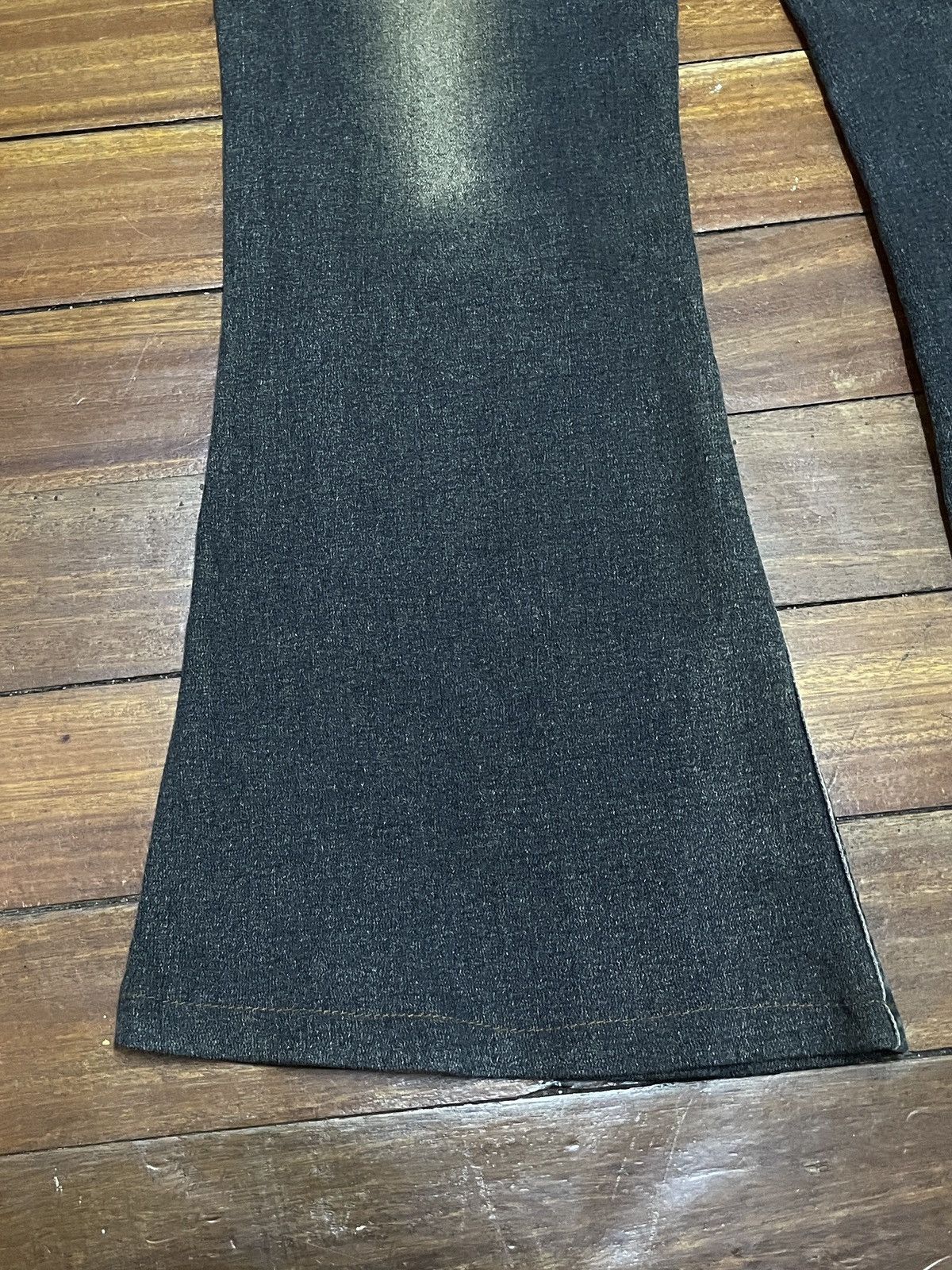 Le Grande Bleu (L.G.B.) Rare Design Vintage Brand E.N.Up Super Flared Jeans 2000s Size US 29 - 7 Thumbnail