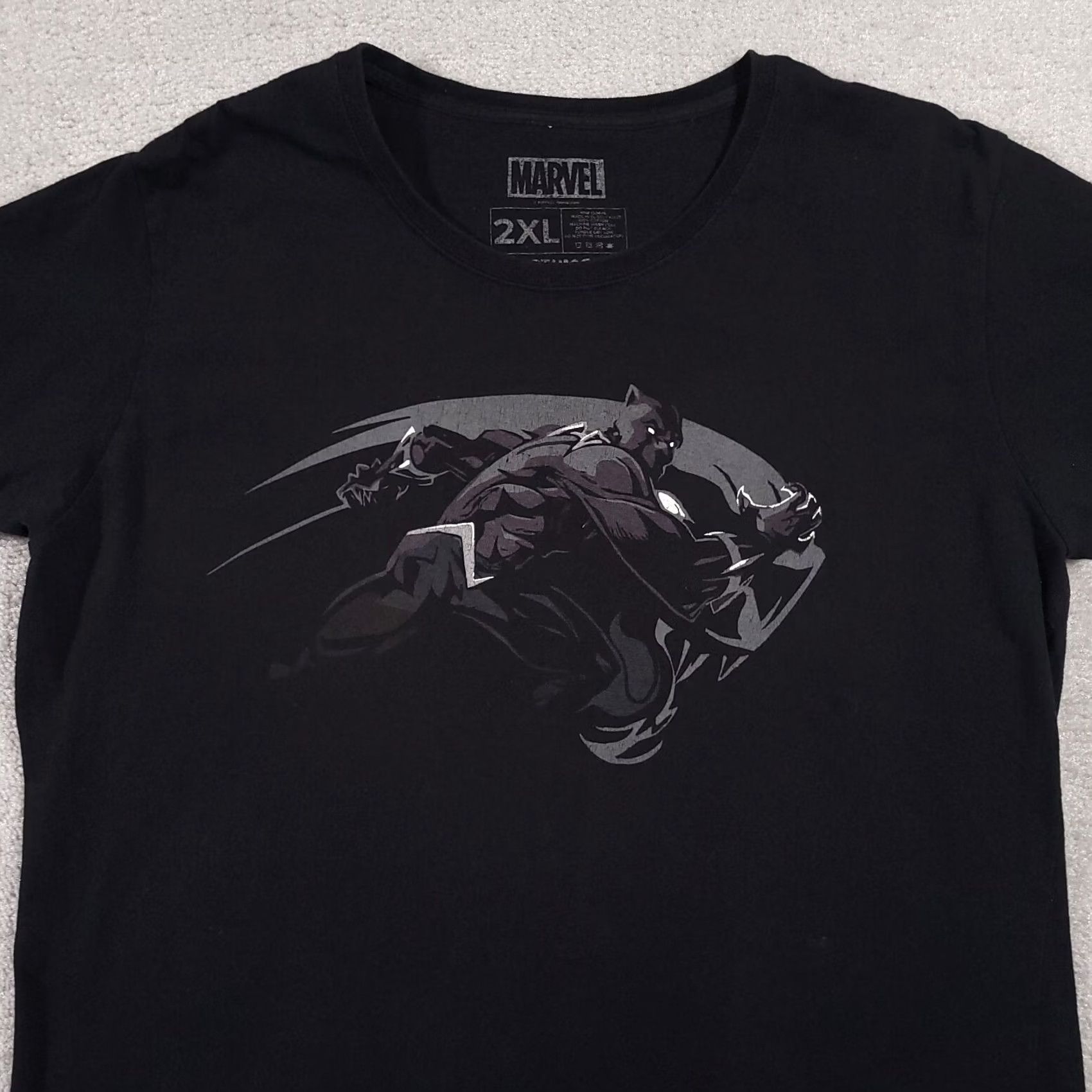 Vintage Marvel Black Panther T Shirt Men's 2XL Black Graphic Tee Lootwear Exclusive S/S Size US XXL / EU 58 / 5 - 3 Thumbnail