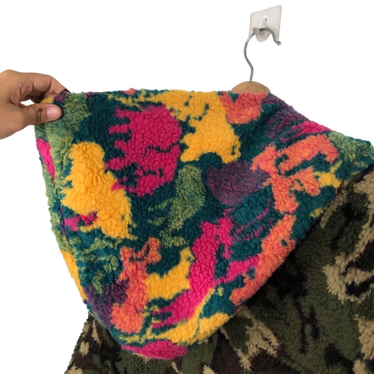 Japanese Brand VINTAGE CAMO FLEECE JACKET RARE COLOUR DISINTEGRATION JAPAN Size US XL / EU 56 / 4 - 8 Thumbnail