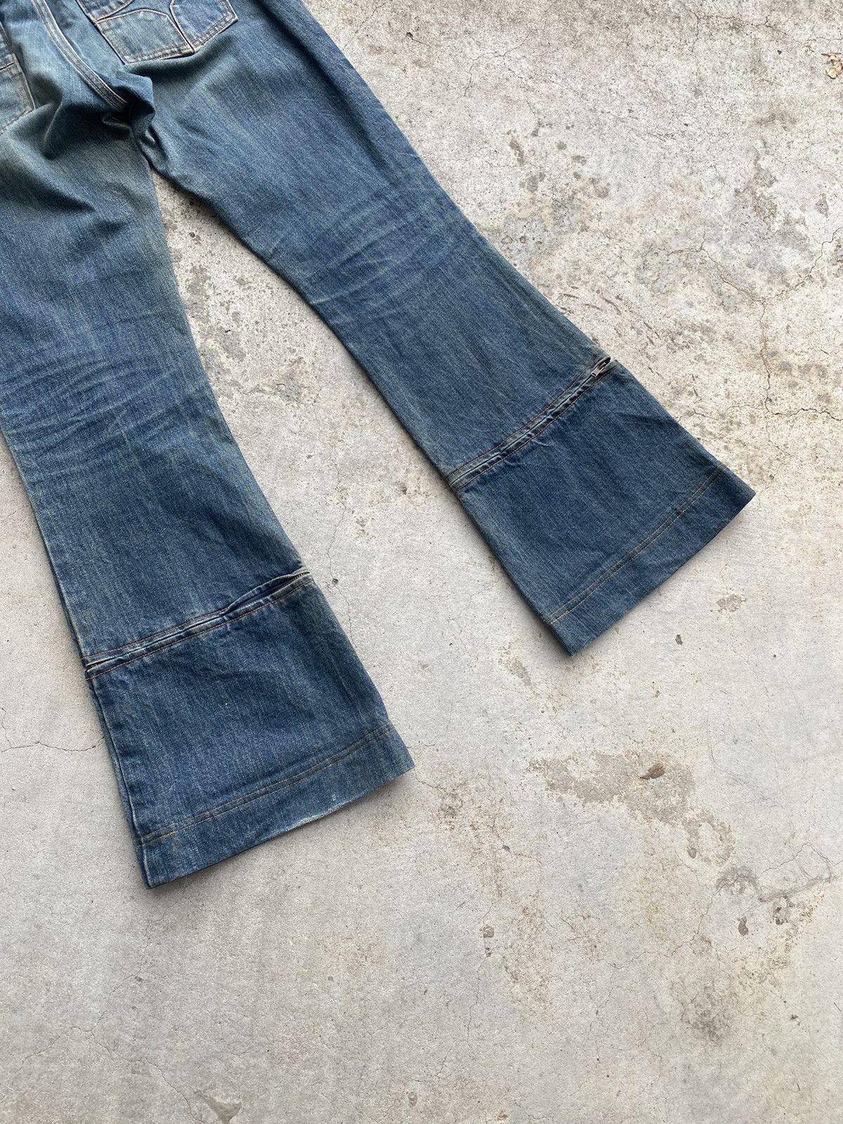 If Six Was Nine 🇯🇵 Vintage Maitresse Flare Denim - Zipper Boot Cut Size 31" - 8 Thumbnail