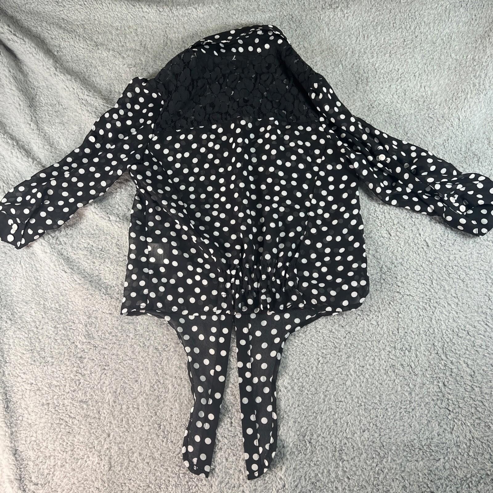 Bonobos Bongo Sheer Black White Women Blouse Top Small Black Y2K 90 Size S / US 4 / IT 40 - 6 Thumbnail