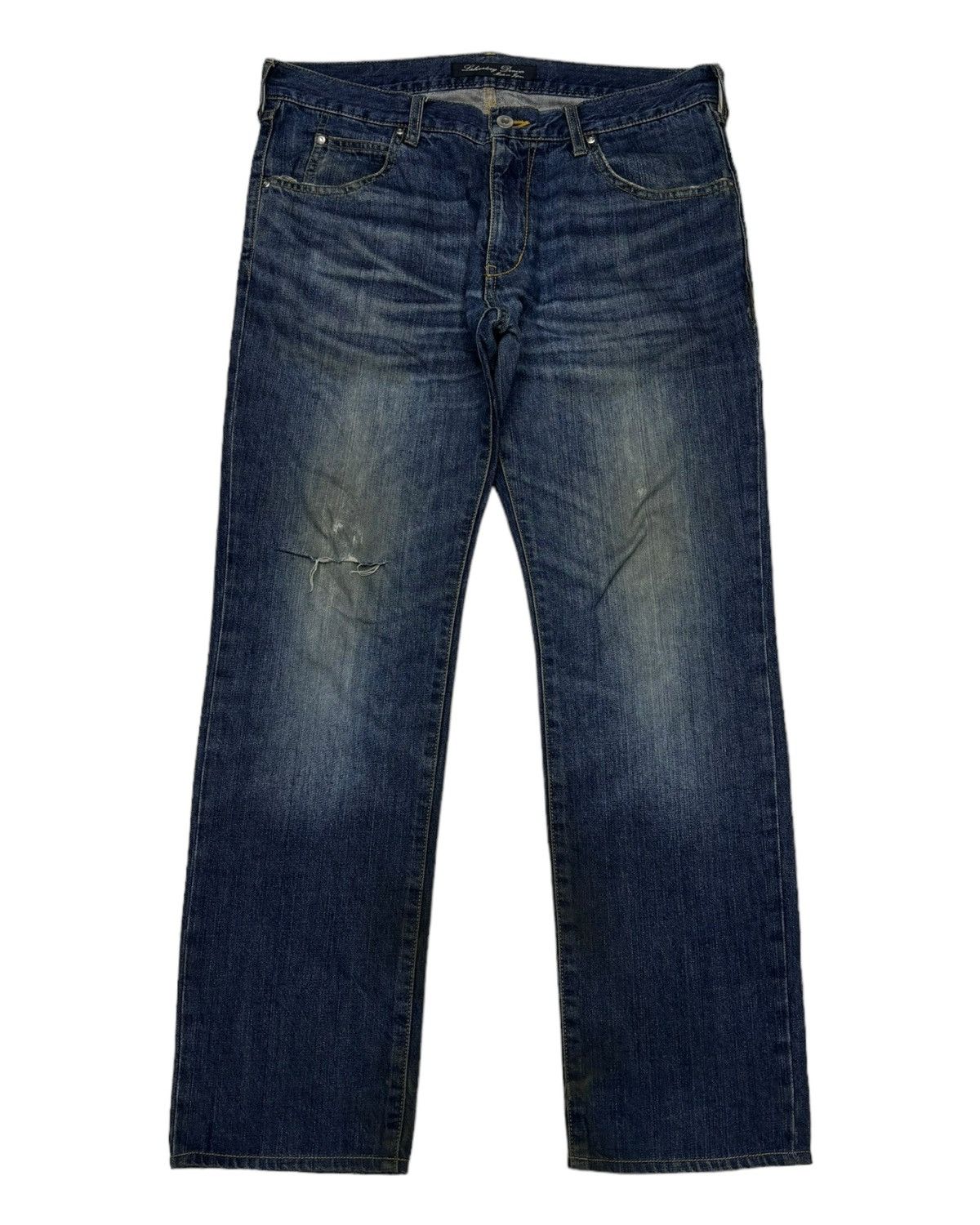Hysteric Glamour 🇯🇵 DISTRESSED DENIM MADE IN JAPAN LABORATORY BLUE JEANS Size US 34 / EU 50 - 1 Thumbnail