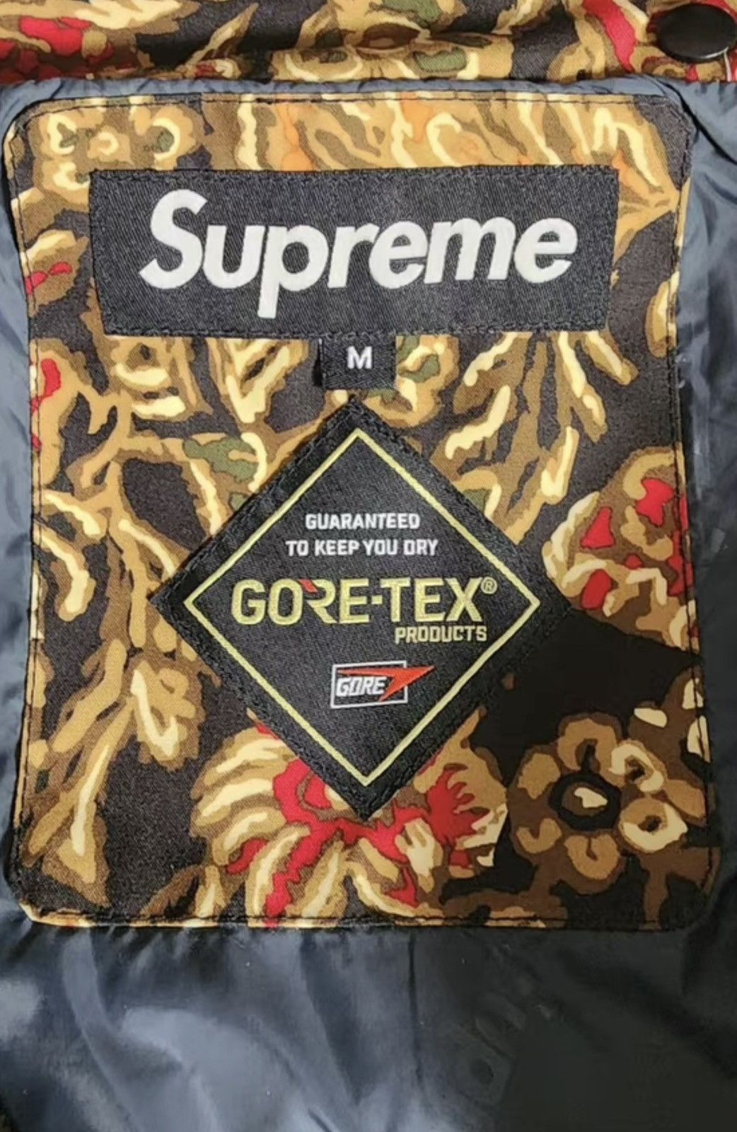Supreme gore-tex court flower print jacket
