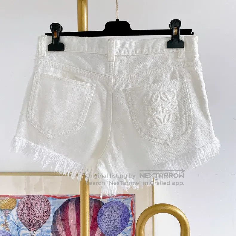 Loewe Loewe White denim shorts Size 25" / US 0 / IT 36 - 2 Thumbnail
