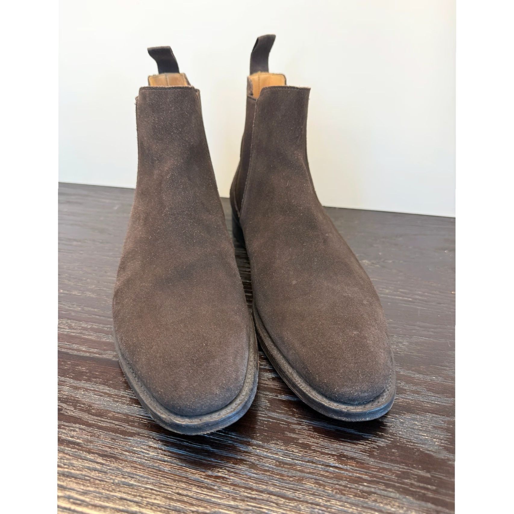 Church's Church's Beijing Mens Dark Brown Suede Chelsea Boots Leather Lined Leather Sole Brown Almond Toe UK 11 US 12 Vintage? (no) Size US 11 / EU 44 - 2 Thumbnail