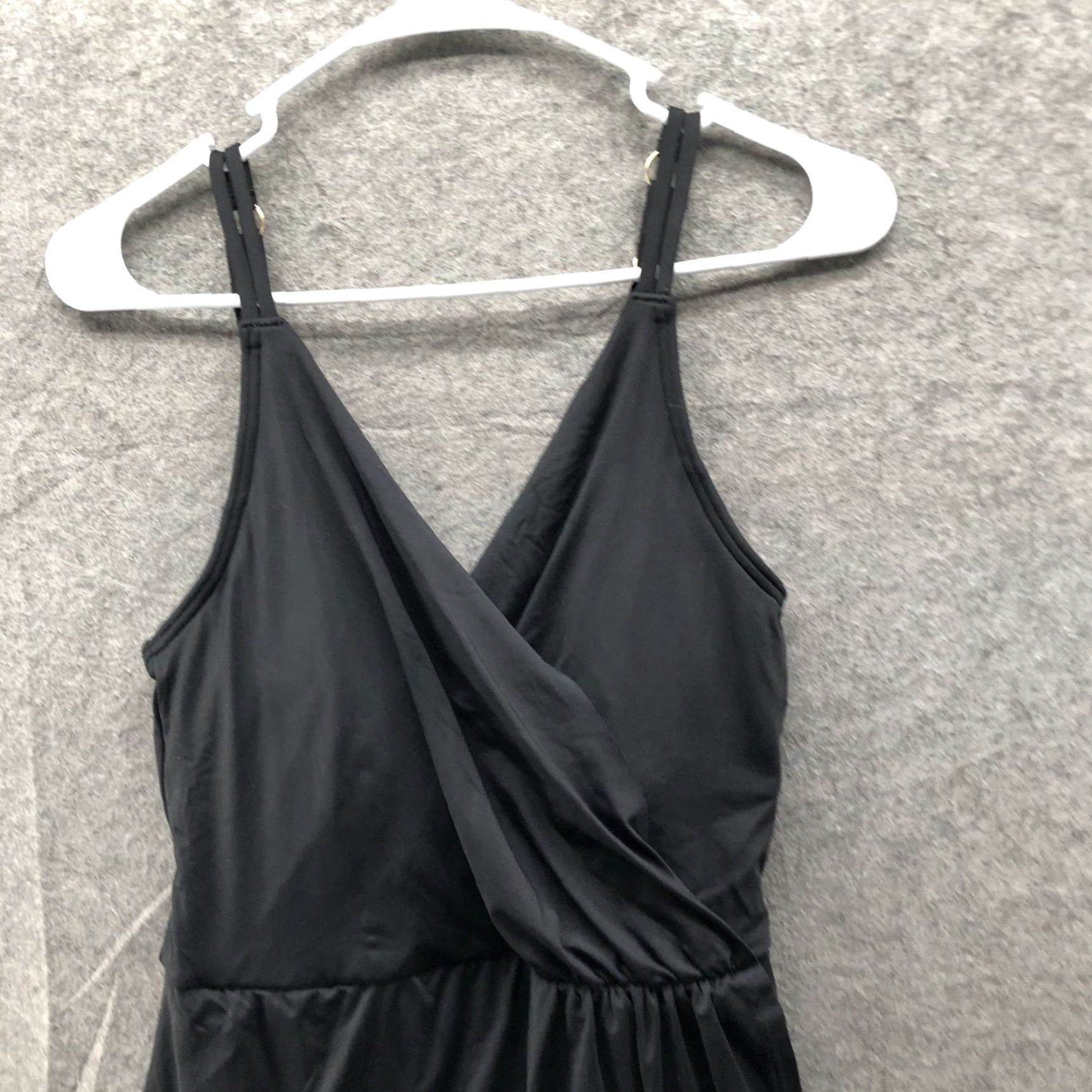 Lands' End Lands' End Swim Dress Womens S (6-8) Black Padded Surplice One Piece Cami Swim Top Style Tank Swimming Dress Shirt? Size S / US 4 / IT 40 - 3 Thumbnail