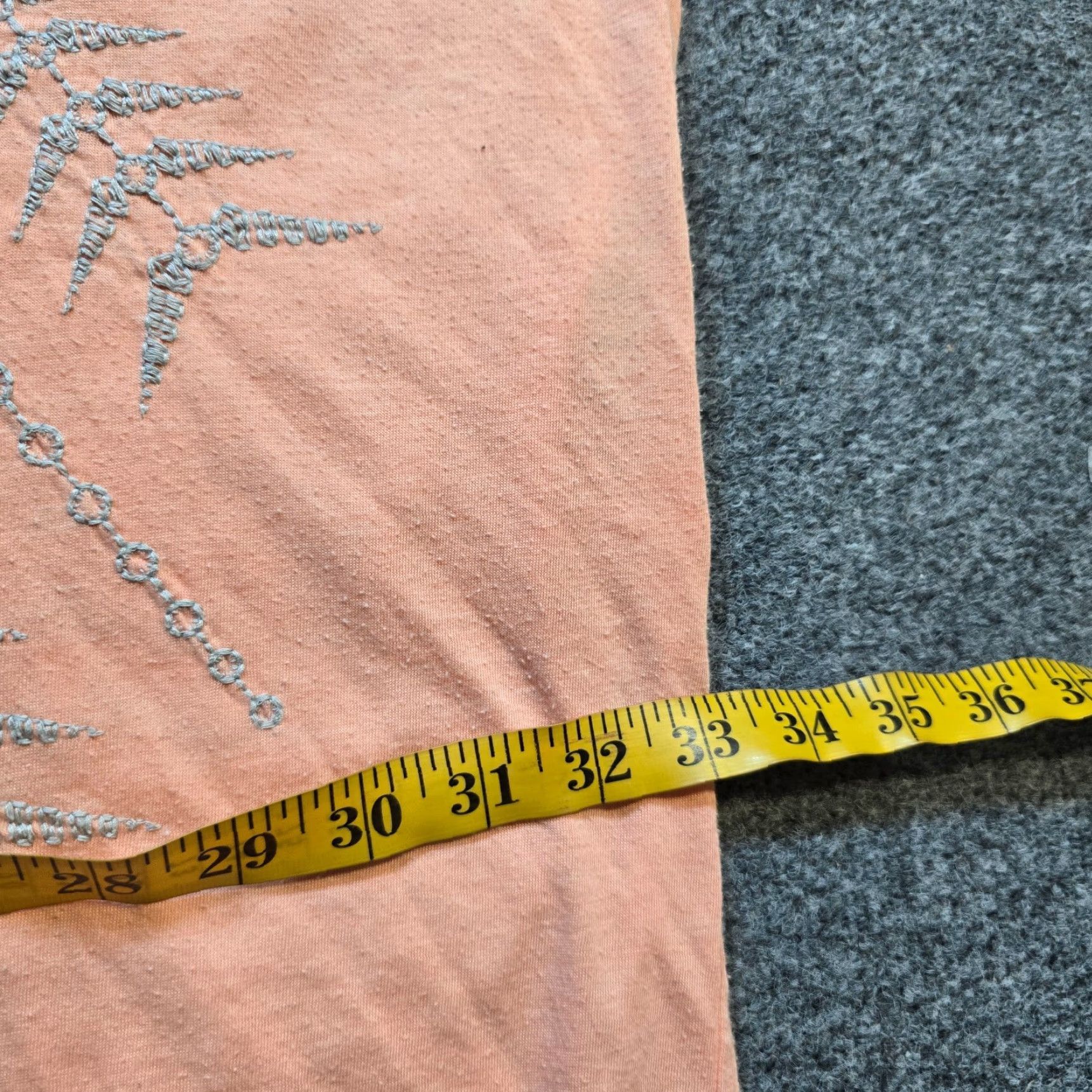 Johnny Was Johnny Was Top Womens Size Medium Orange Embroidered Short Sleeve Oversized Boho ShirtMens?Womens Size M / US 6-8 / IT 42-44 - 6 Thumbnail