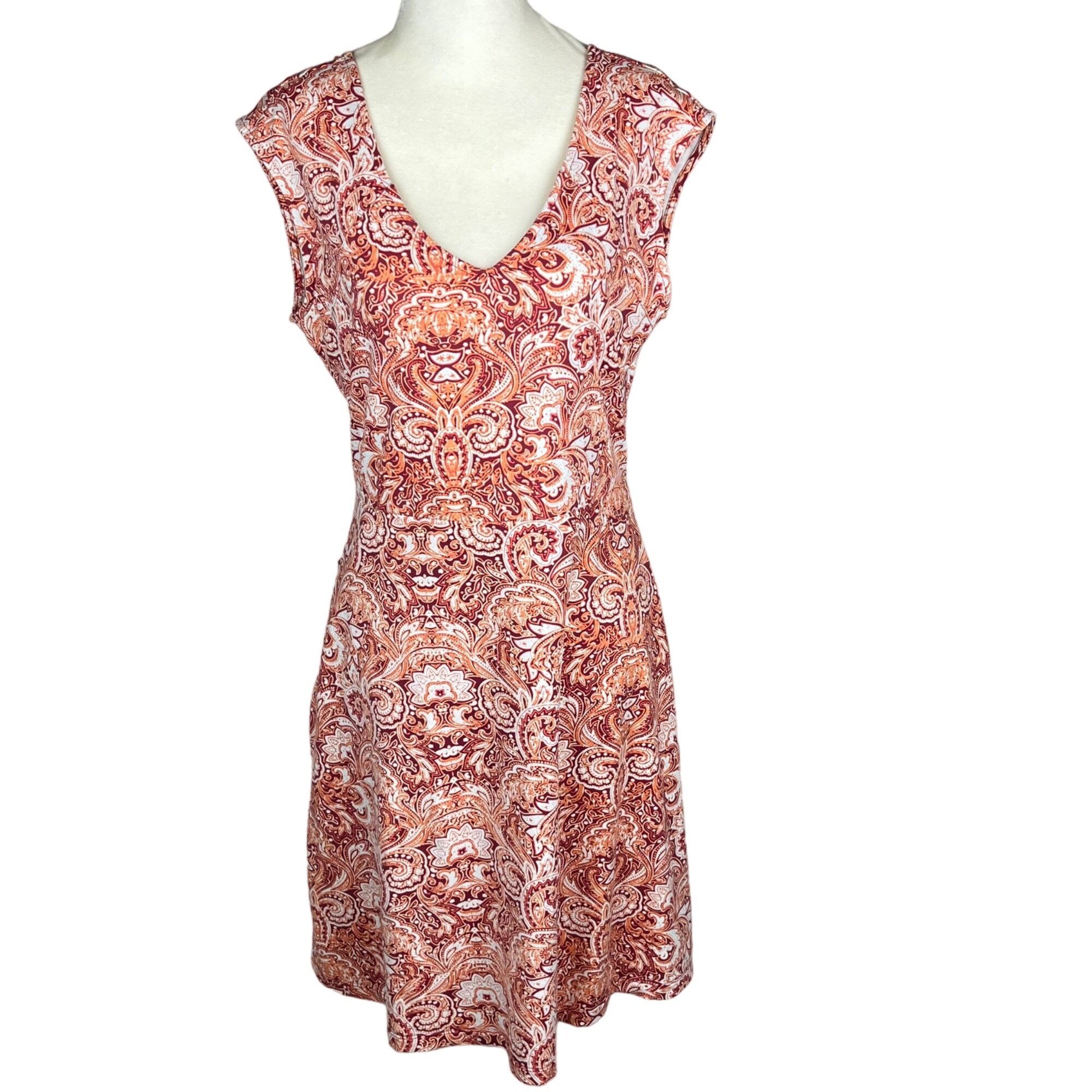 Other Title Nine Double Dare Paisley Athletic Dress V-Neck Cap Sle Size M / US 6-8 / IT 42-44 - 1 Thumbnail