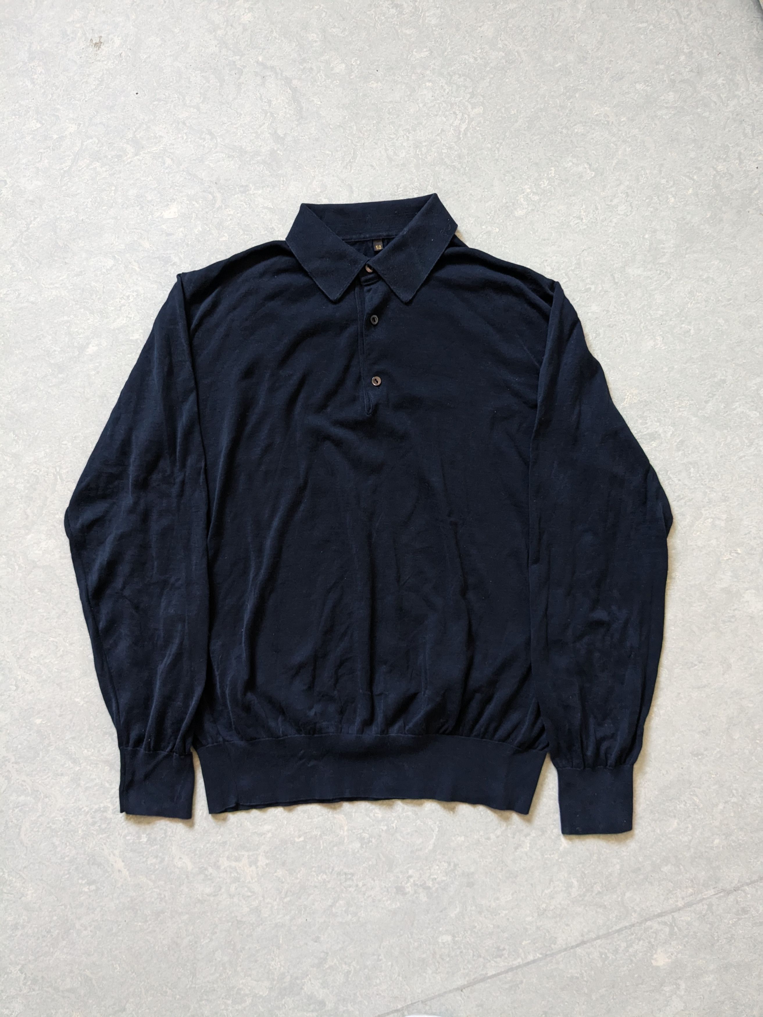 Loro Piana Vintage Loro Piana 1/3 Polo cotton sweater Size US L / EU 52-54 / 3 - 1 Thumbnail